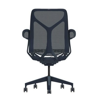 Herman Miller Cosm Mid Back Office Chair with Leaf Arms in Graphite - Ergonomic Design for Home & Office Workspaces, Gaming, and Study Comfort