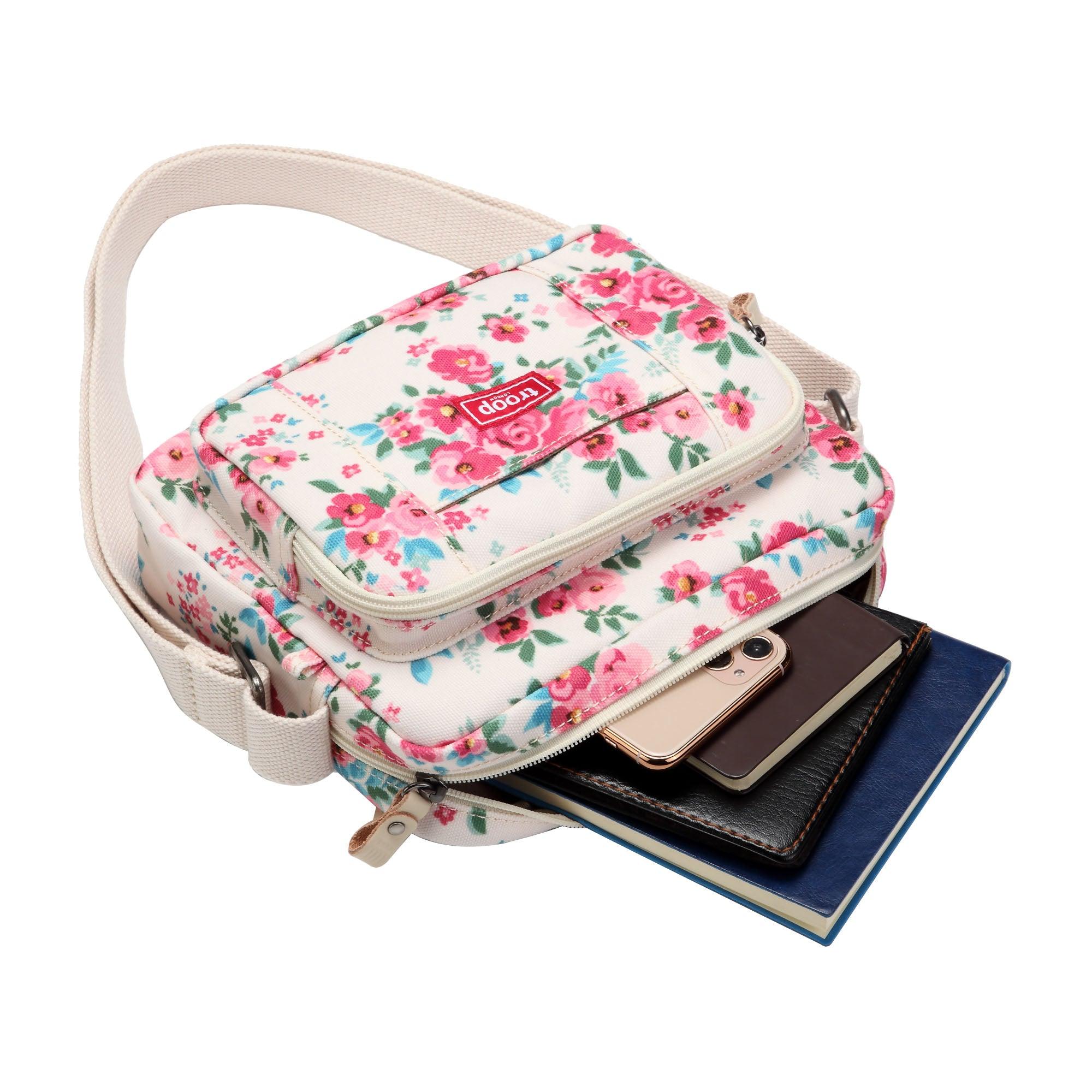 Troop London Classic Canvas Crossbody Bag for Women & Men - Stylish & Durable Shoulder Bag for Travel, Work & Everyday Use