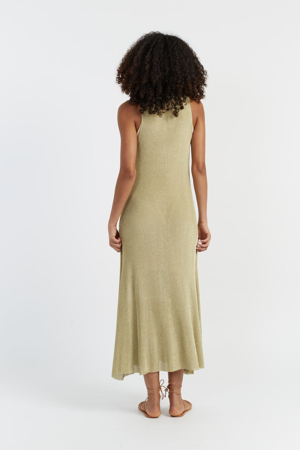 Gold Laura Whitmore Shimmer Dress for Women - Elegant Evening Gown for Parties, Prom, and Special Occasions