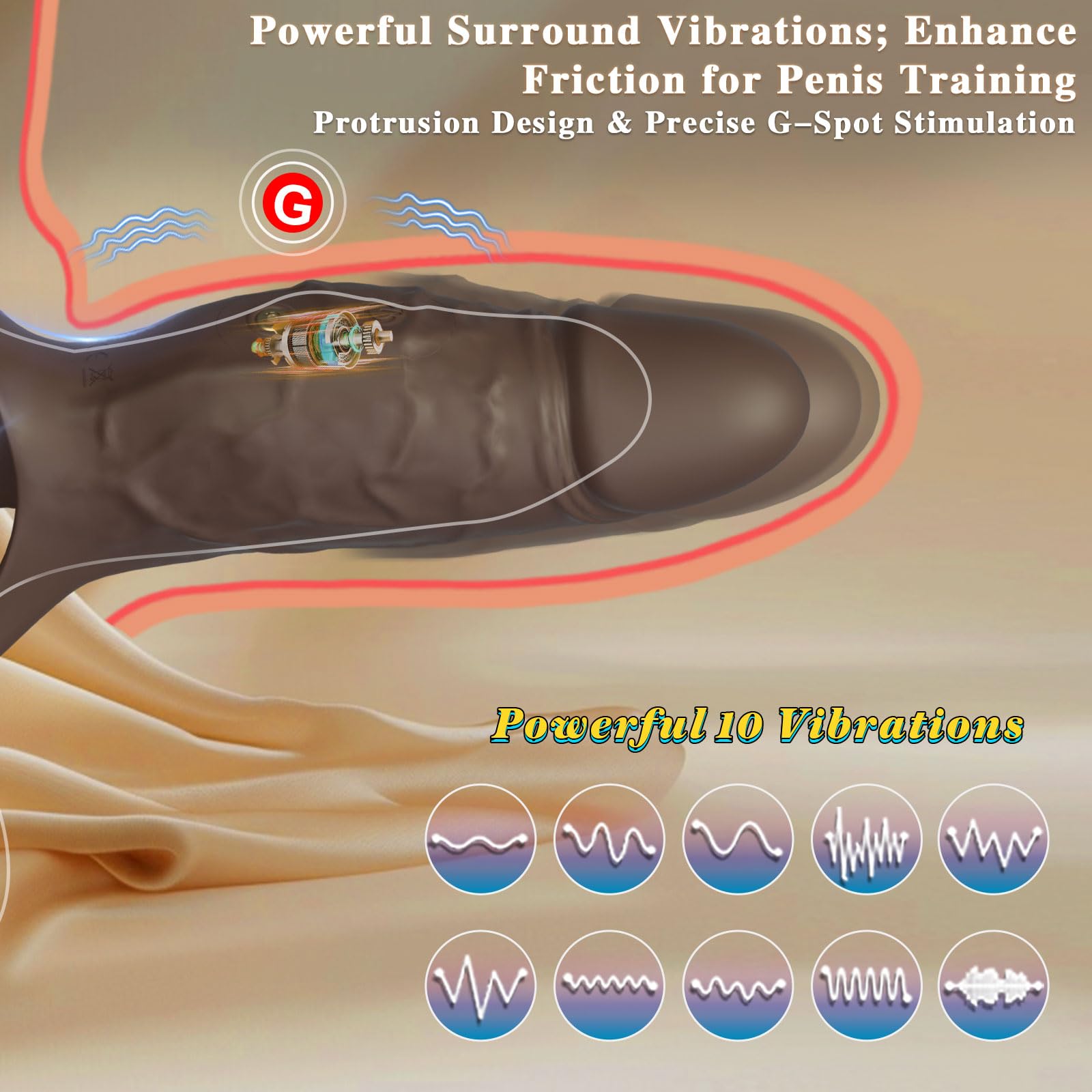 Vibrating Penis Sleeve Cock Ring - Premium Liquid Silicone Couples Sex Toy for Men & Women | Penis Extender, Girth Enhancer & Testicle Stimulator | G-Spot & Clitoral Pleasure | Perfect for Couples Play & Solo Use | LNIIY Adult Pleasure Product