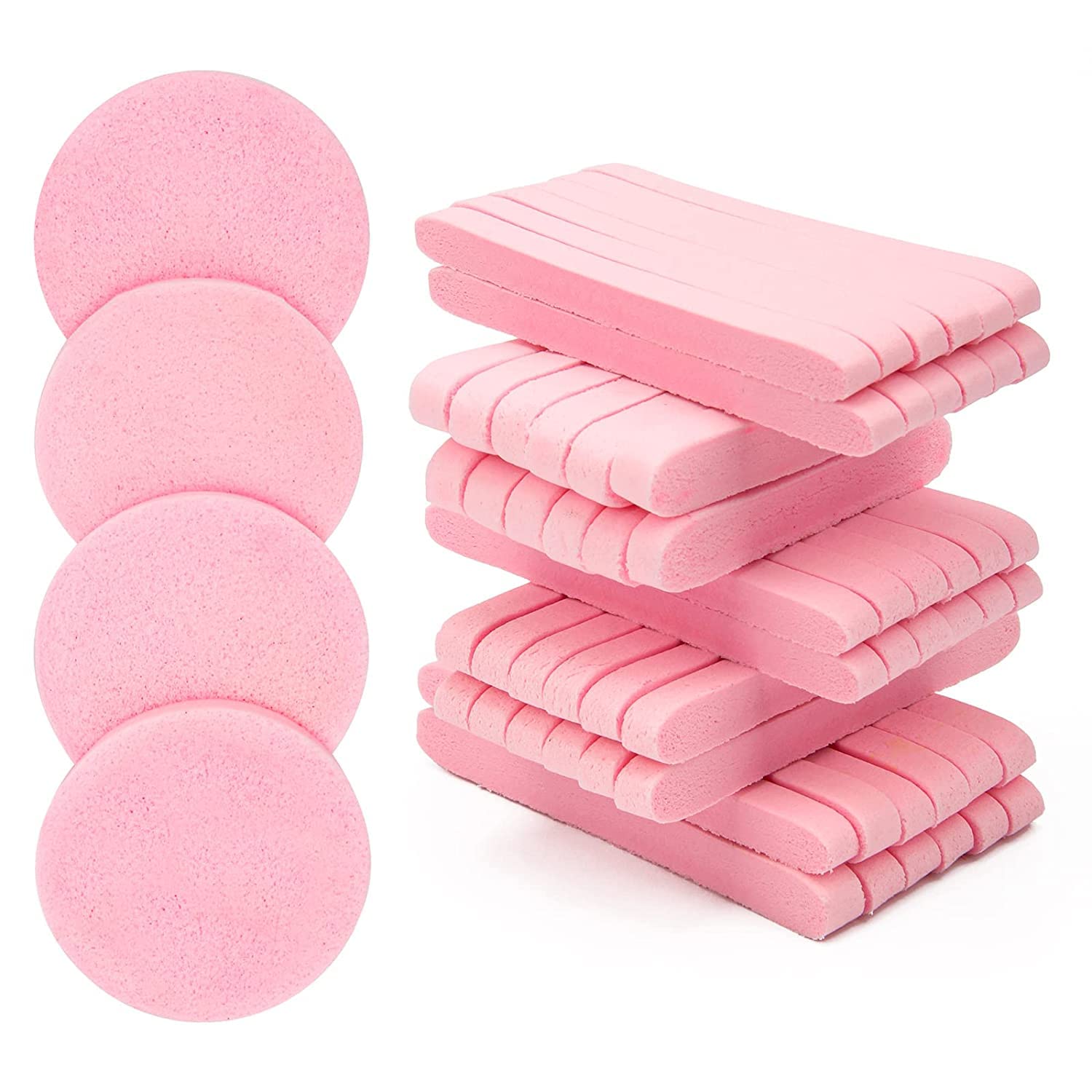 12-Count Natural Facial Sponges for Cleansing & Exfoliating | Professional Compressed Makeup Remover Sponges | Gentle Face Wash & Skincare Routine Essential