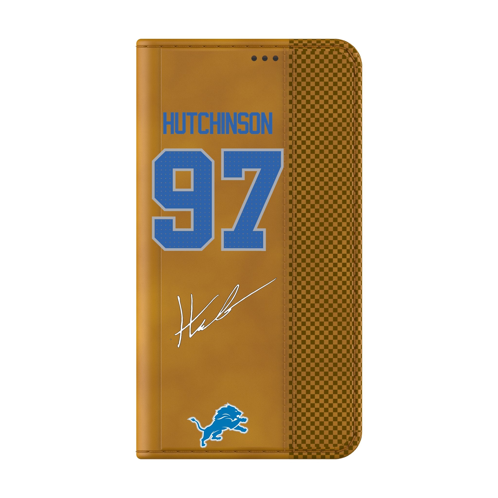 Aidan Hutchinson Detroit Lions 97 Game Tactic Folio Phone Case for Samsung Galaxy - Perfect for Football Fans & Game Day Protection