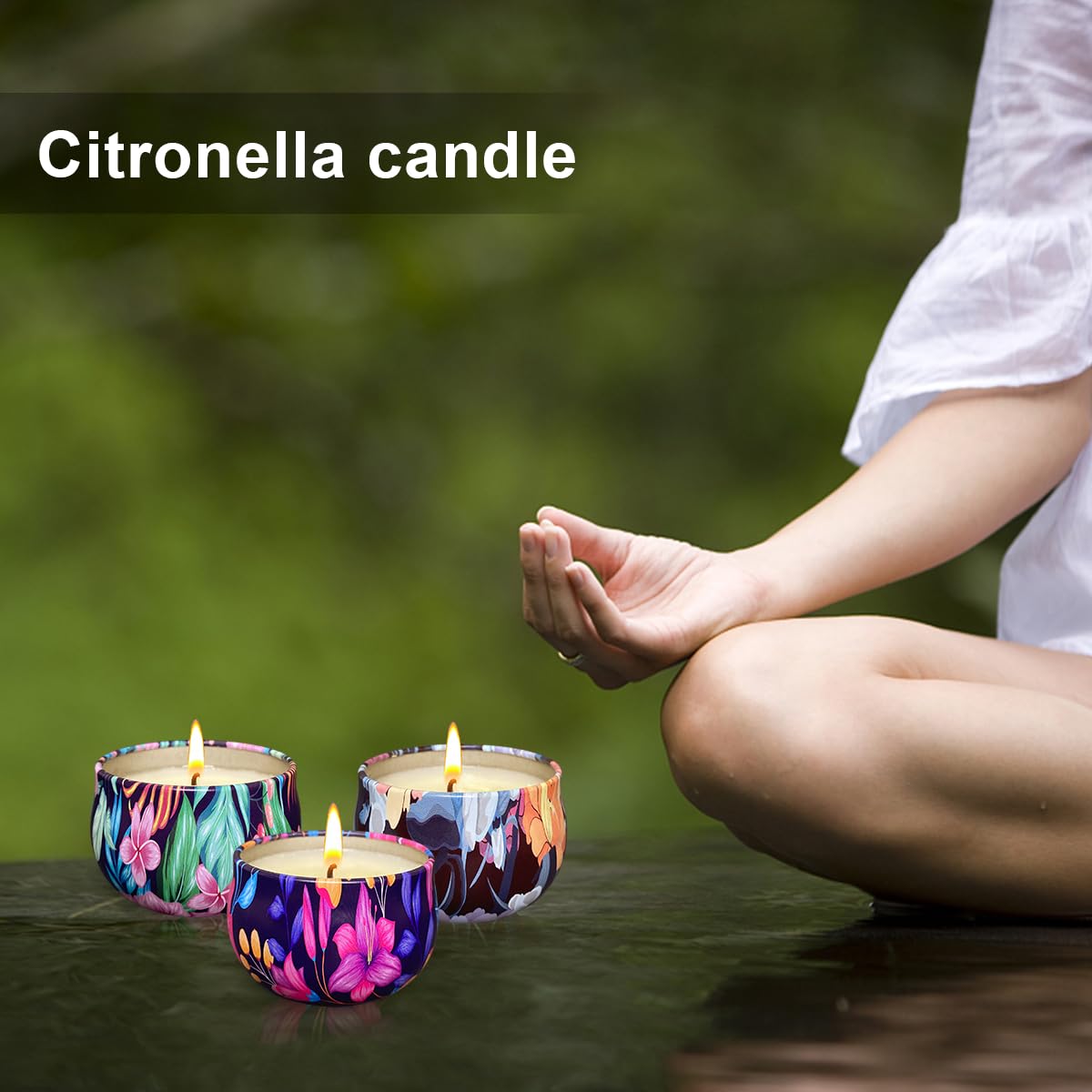 Set of 3 Floral Scented Candles - 2.5oz Natural Soy Wax Candles with 36-Hour Burn Time (Lilac, Rose, Freesia) | Aromatherapy Gifts for Women, Home Decor & Relaxation - Perfect for Bathroom, Bedroom and Meditation Spaces