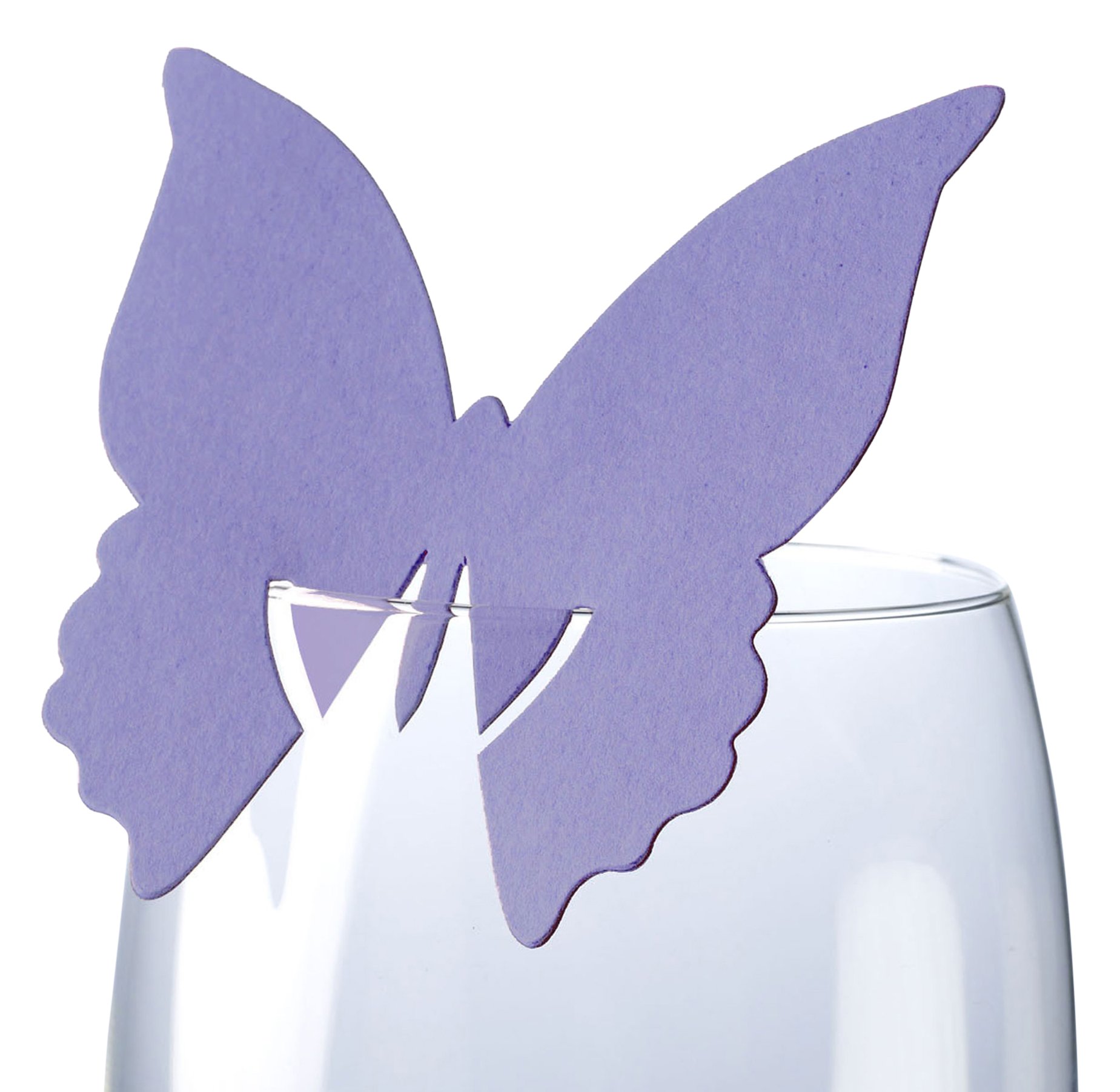 Neviti Butterfly Place Card Holders for Glass - Elegant Lilac Wedding Table Name Cards, Set of 10 - Perfect for Weddings, Bridal Showers & Formal Dinner Parties