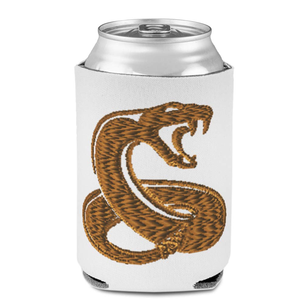Rattlesnake Silhouette Can Sleeves - Insulated Drink Coolers for Beer, Soda & Cans - Perfect for Pool Parties, Camping & Outdoor Events - BPA-Free Foam Beer Koozie with Snake Design