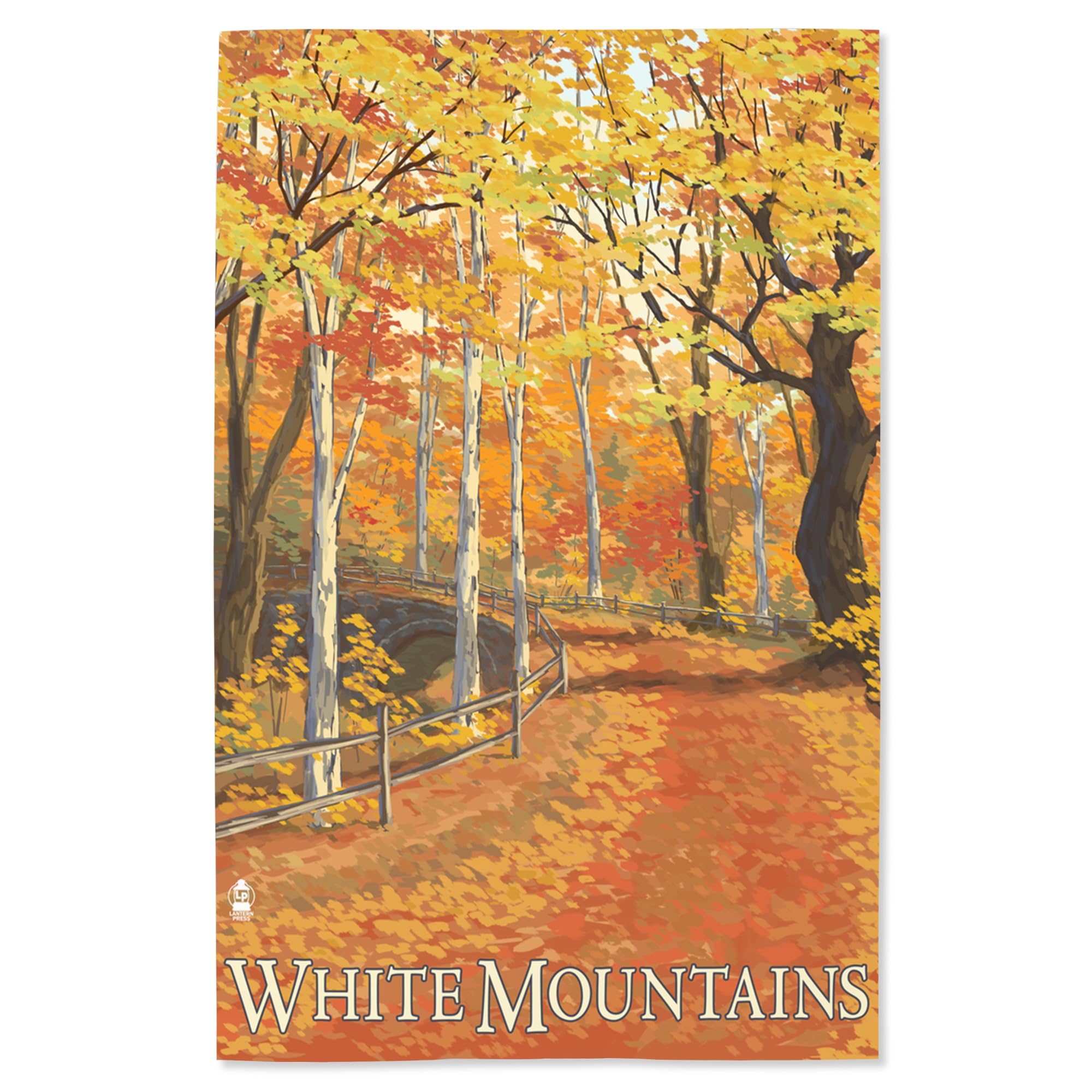 Lantern Press 16x24 Inch Giclee Art Print - White Mountains New Hampshire Autumn Landscape with Vibrant Fall Colors | Perfect for Home Decor, Office Wall Art & Nature Lover Gifts