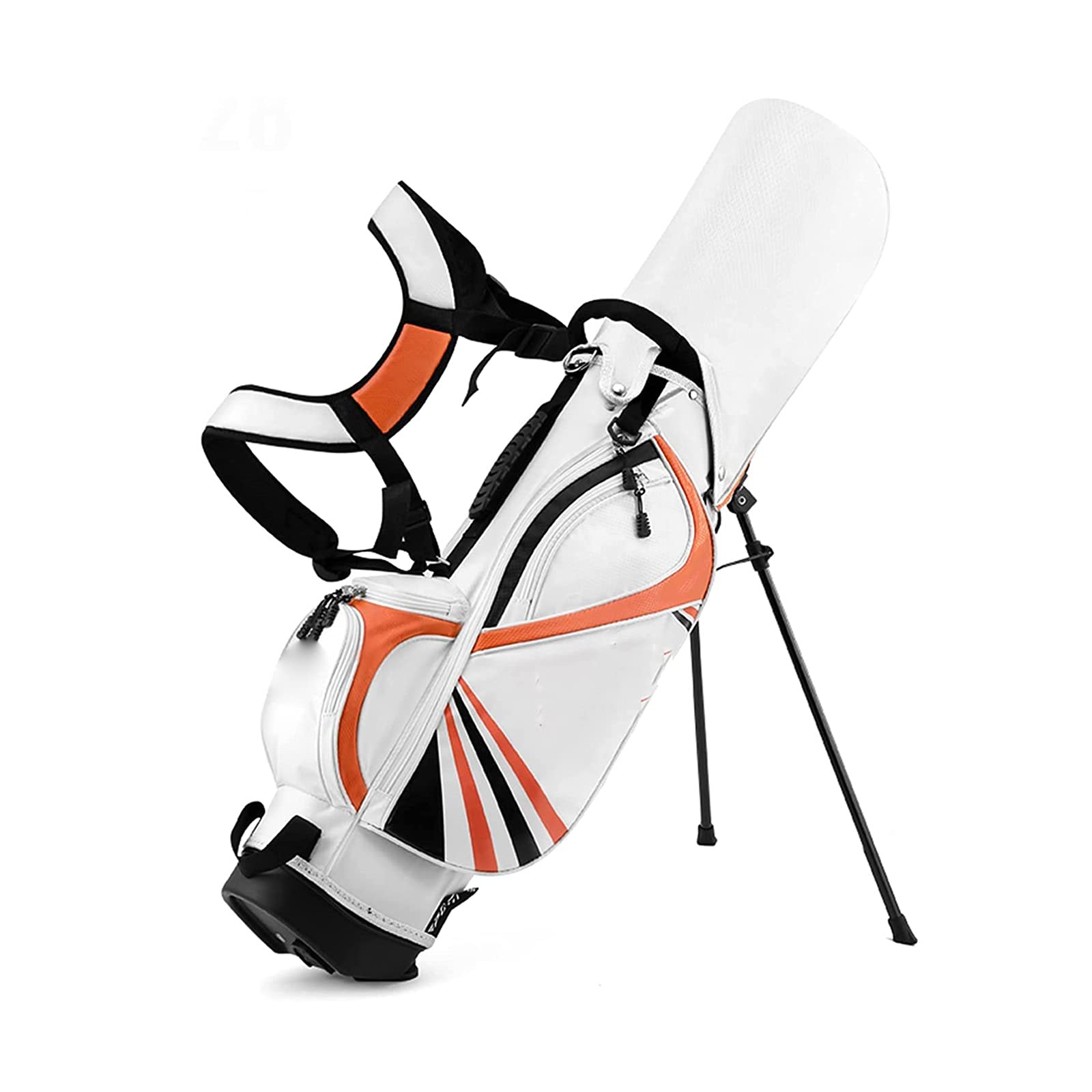 Lightweight Portable Golf Stand Bag - Waterproof & Durable Fabric for Easy Carry - Space Saving Design - Perfect for Travel & Course Play (Orange)