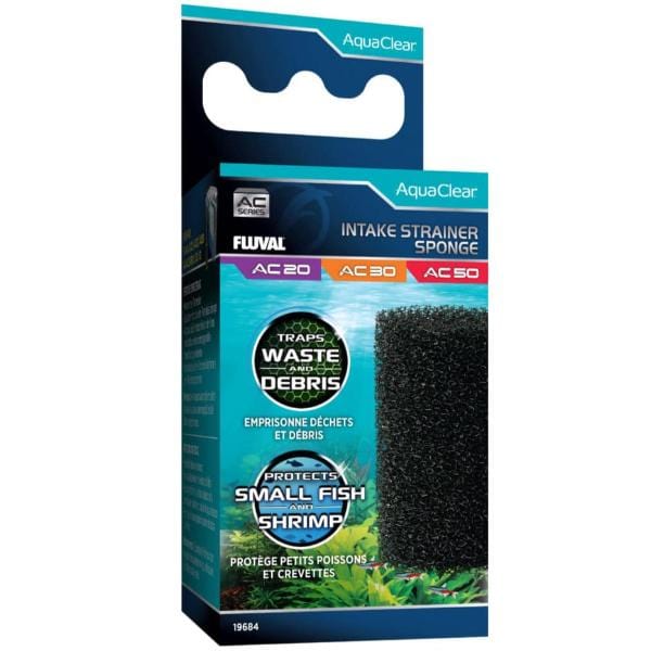 Fluval AC Series Intake Strainer Sponge for Aquarium Power Filters - Pre-Filter Sponge Media for Fish Tank Water Filtration System (Fits Fluval AC 20/30/50/70/110 Models) - Perfect for Freshwater & Saltwater Tanks