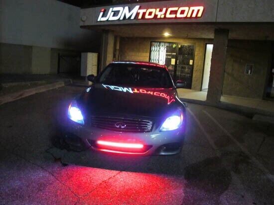 24/7 Color Under Hood & Behind Grille LED Knight Rider Strip Light Bar with Remote Control - Custom Car Lighting for Trucks, Jeeps & Off-Road Vehicles
