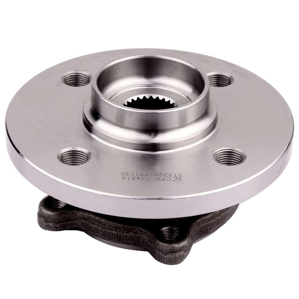 Replaces 513309 Wheel Axle Bearing & Hub Assembly Compatible with Mini Cooper 2007-2015 - Front 4 Lug Wheel Hub & Bearing Kit (4 PCS) - Perfect for Smooth Ride & DIY Auto Repair
