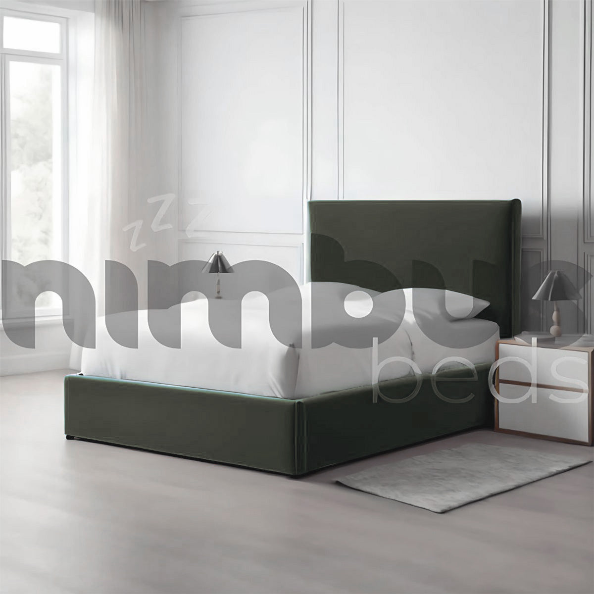 Queen Size One Panel Bed Frame - Sturdy Metal Platform Bed with Easy Assembly, No Box Spring Needed - Perfect for Modern Bedrooms, Guest Rooms & Small Spaces