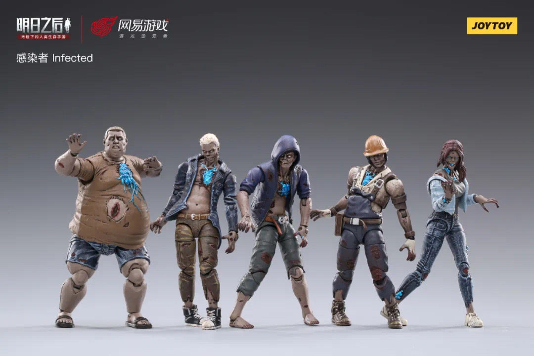 1/18 JOYTOY 3.75 Inch Zombie Action Figure Set (5PCS) - Life After Infected Person Series - Perfect for Horror Collectors, Diorama Displays & Tabletop Gaming Scenes
