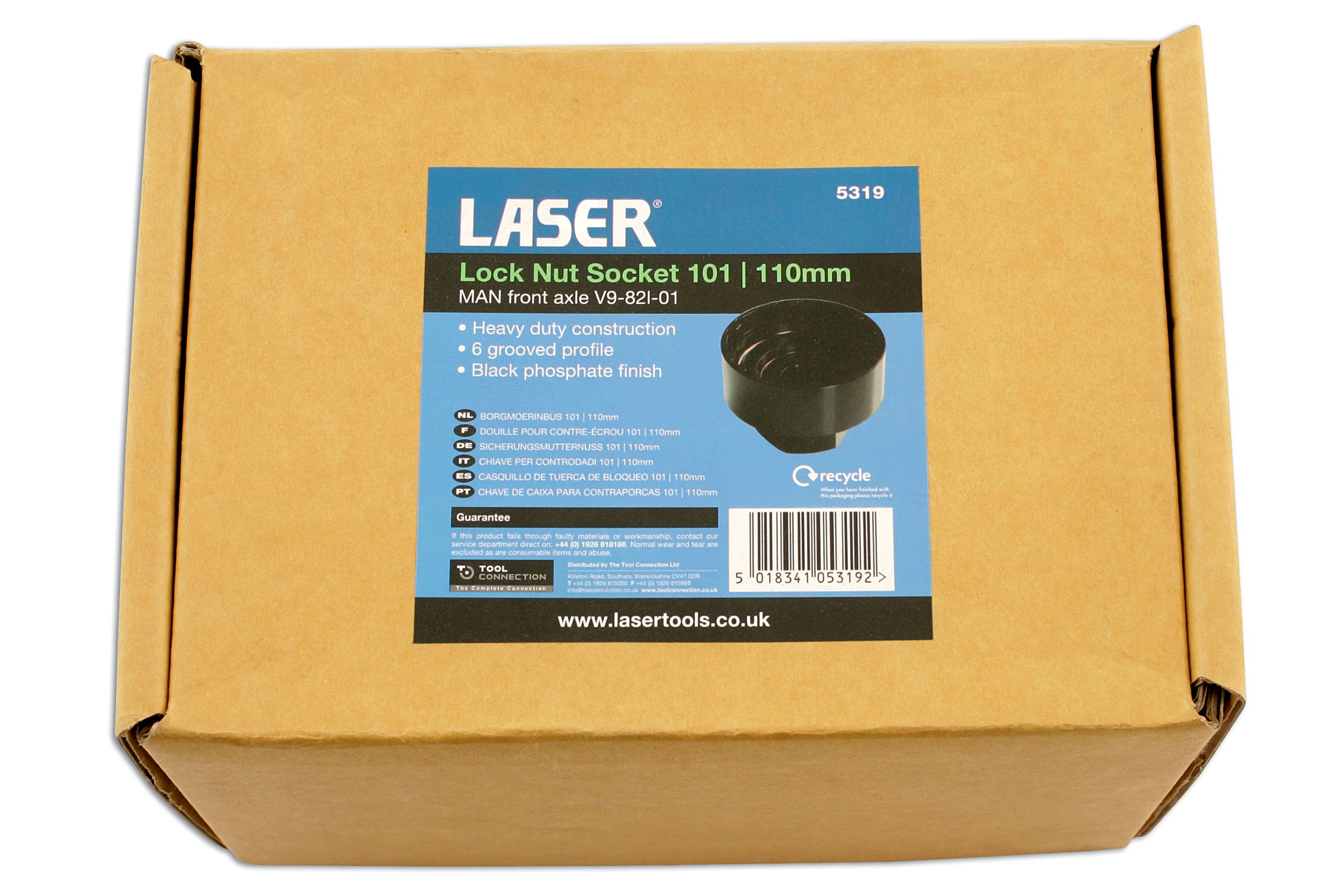 Laser 5319 Lock Nut Socket Set - High Strength Impact Socket for Automotive & Machinery - Perfect for Tightening and Removing Lock Nuts in DIY Repairs & Professional Workshops