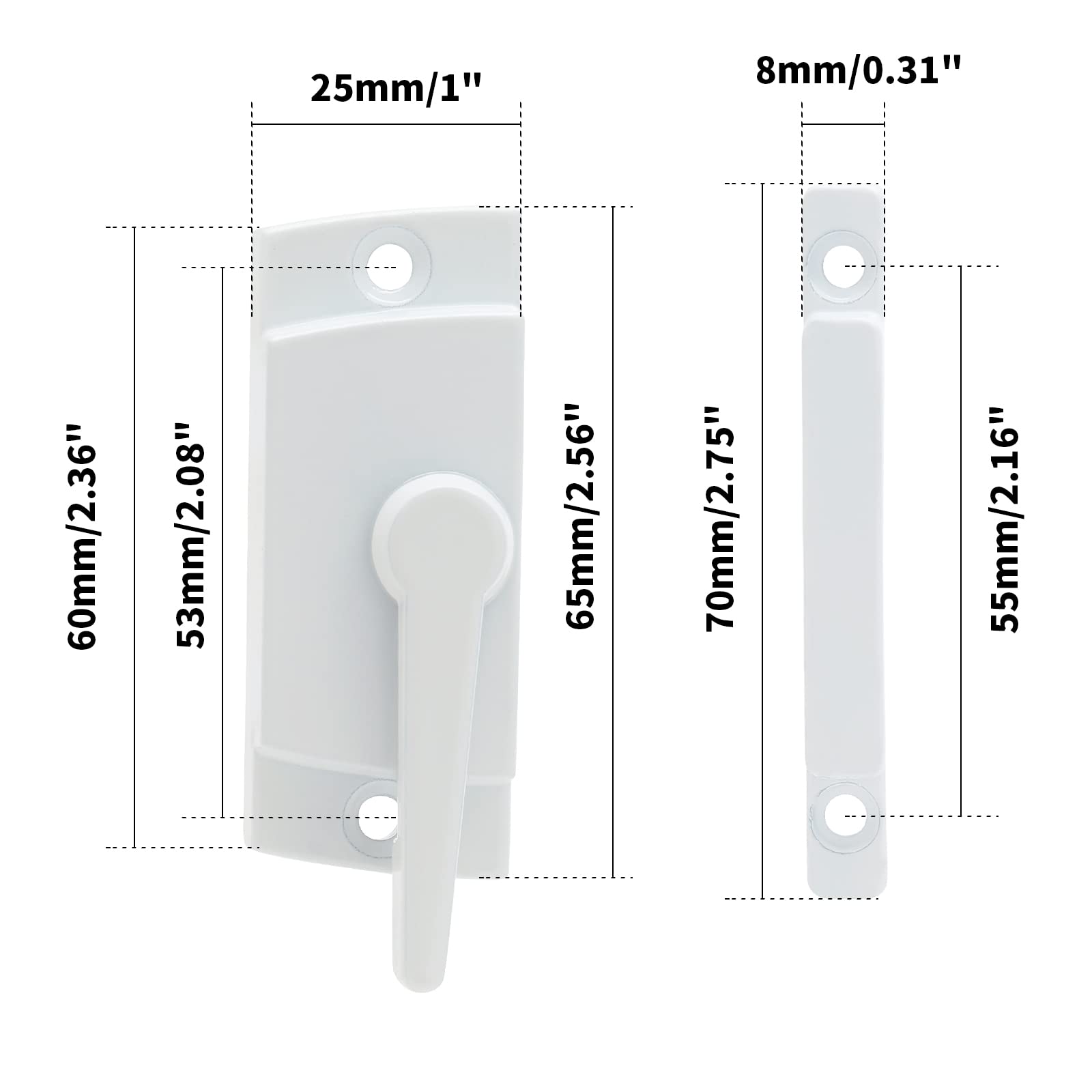 Uenhoy 2 Pack Window Sash Locks for Double Hung & Sliding Windows - White Security Locks for Vertical & Horizontal Windows - Perfect for Home Safety & Childproofing
