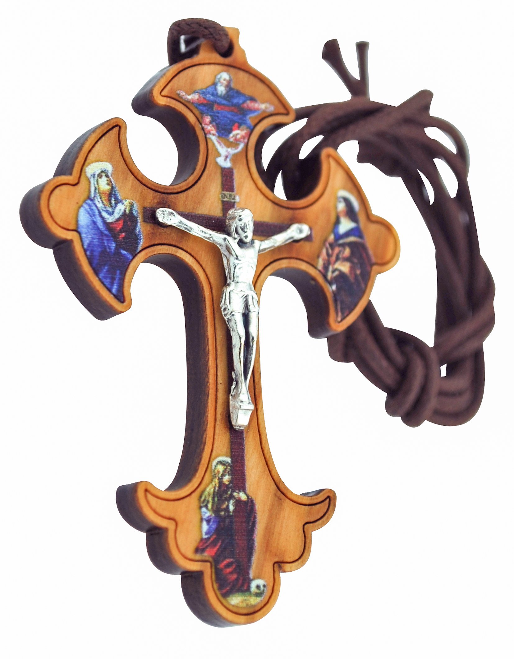 Venerare Holy Trinity Crucifix Pendant - Laser-Engraved Religious Jewelry for Men & Women - Perfect for Baptism, First Communion & Daily Faith Inspiration