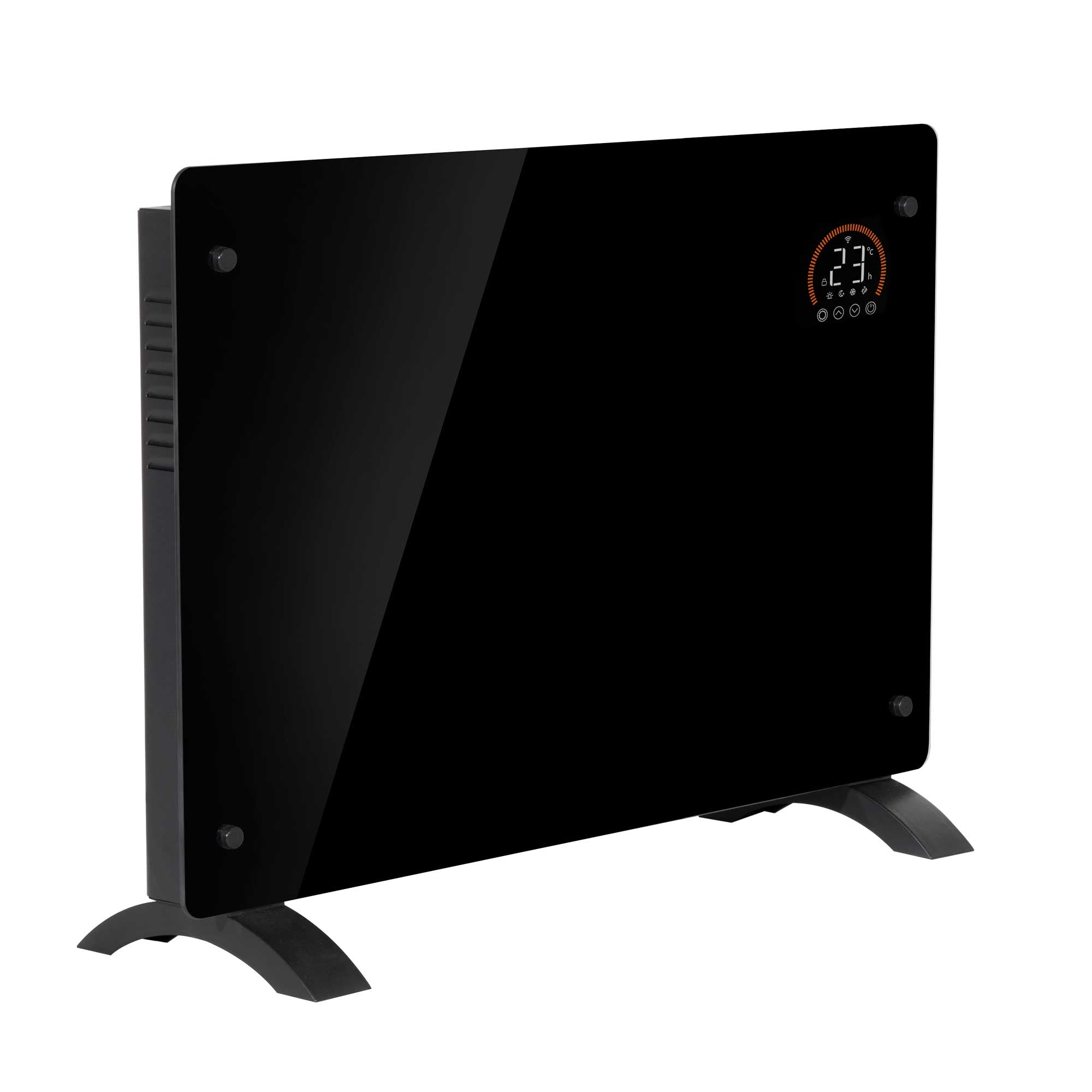 Baridi 1500W Smart WiFi Electric Glass Panel Heater with Remote Control & 24/7 Timer - Energy Efficient Space Heater for Bedroom, Office, Living Room - Modern Black Design (Model DH137)