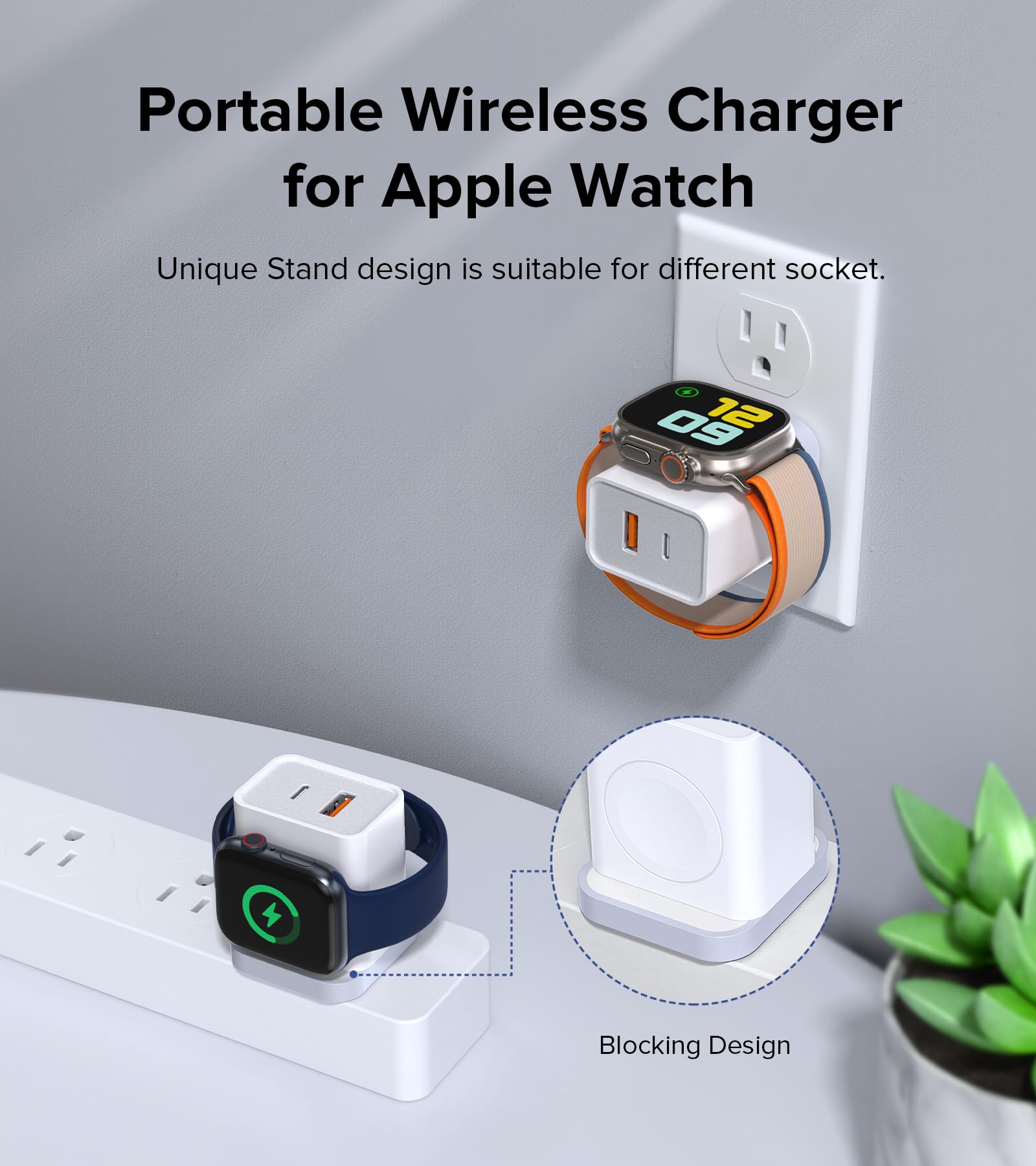 LCGENS 20W USB C Fast Charger for Apple Watch, iPhone 12/13/14/15/16 Pro Max, XS/XR/X, iPad Pro & Samsung Galaxy - PD Wall Charger Adapter with Multiport (White) - Perfect for Travel, Home & Office Charging