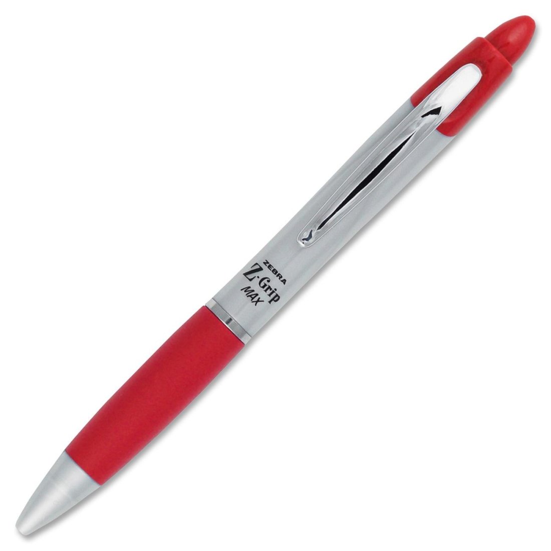 Zebra Z-grip Max Ballpoint Pen - 1mm Medium Point - Red Ink for Office & School Use