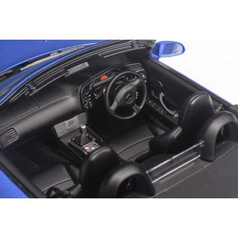 MotorHelix 1/18 Scale Diecast Honda S2000 AP2 Model Car - Bermuda Blue - Collectible Sports Car for Display & Racing Enthusiasts | Perfect for Home Office Decor, Car Shows & Gift Giving
