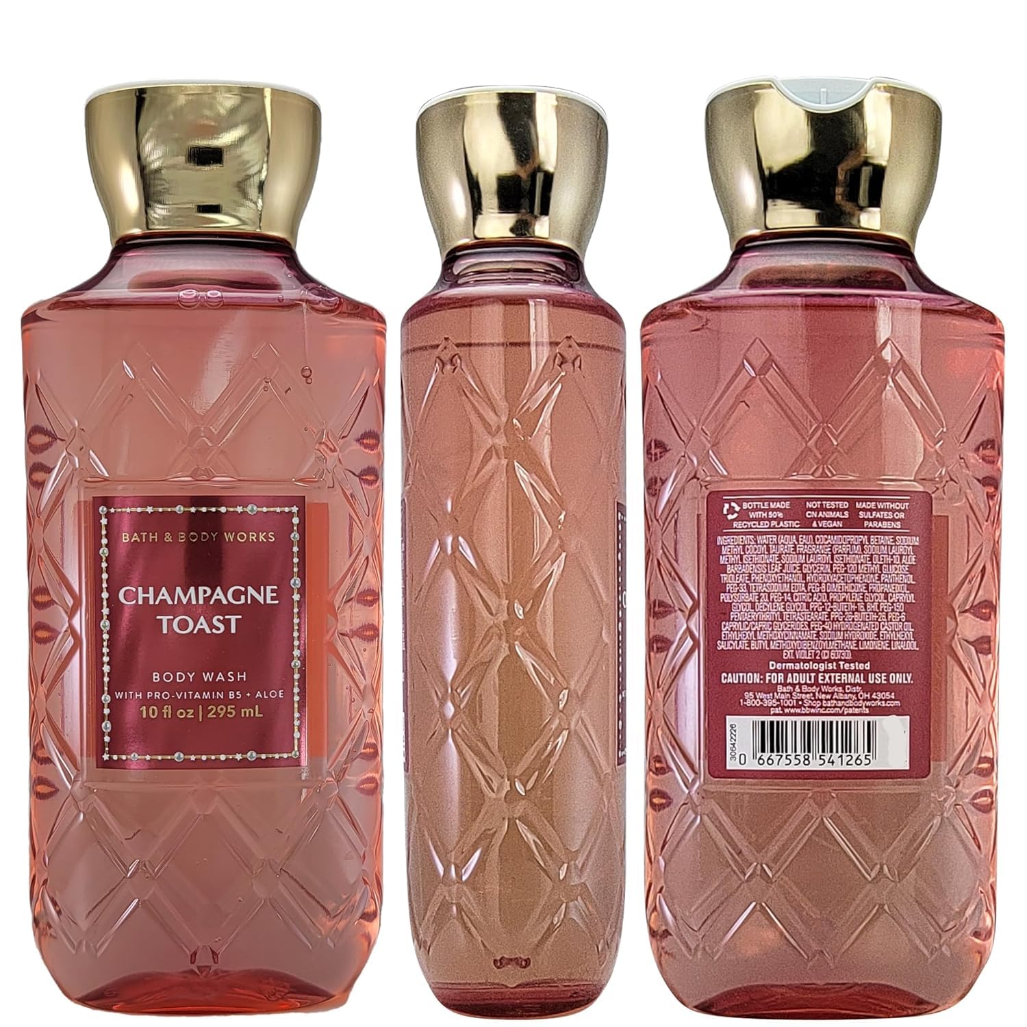 Champagne Toast Women's Body Wash with Pro-Vitamin B5 & Aloe Vera - Hydrating & Luxurious Shower Gel for Soft Skin | Perfect for Daily Bath, Spa Day & Gift Sets