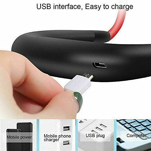 Portable Neck Fan with USB Rechargeable Battery - Hands-Free Personal Cooling Fan, Adjustable Neckband & Headphone Design - Perfect for Office Work, Outdoor Travel, Sports & Summer Activities