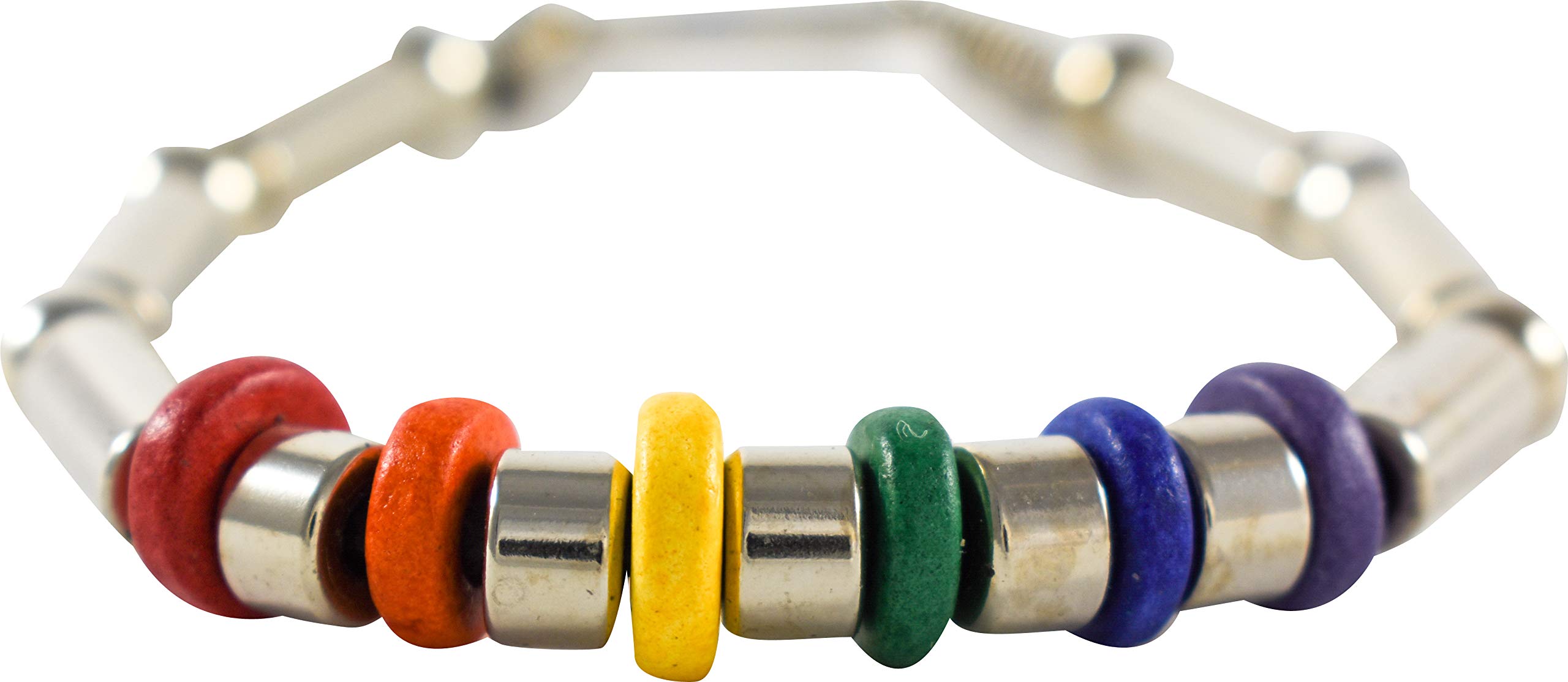Rainbow Thin Ceramic Beads for Jewelry Making - DIY Craft Beads, 6mm Hole Beads for Bracelets, Necklaces & Earrings - Perfect for Handmade Gifts, Boho Style Accessories & Party Favors