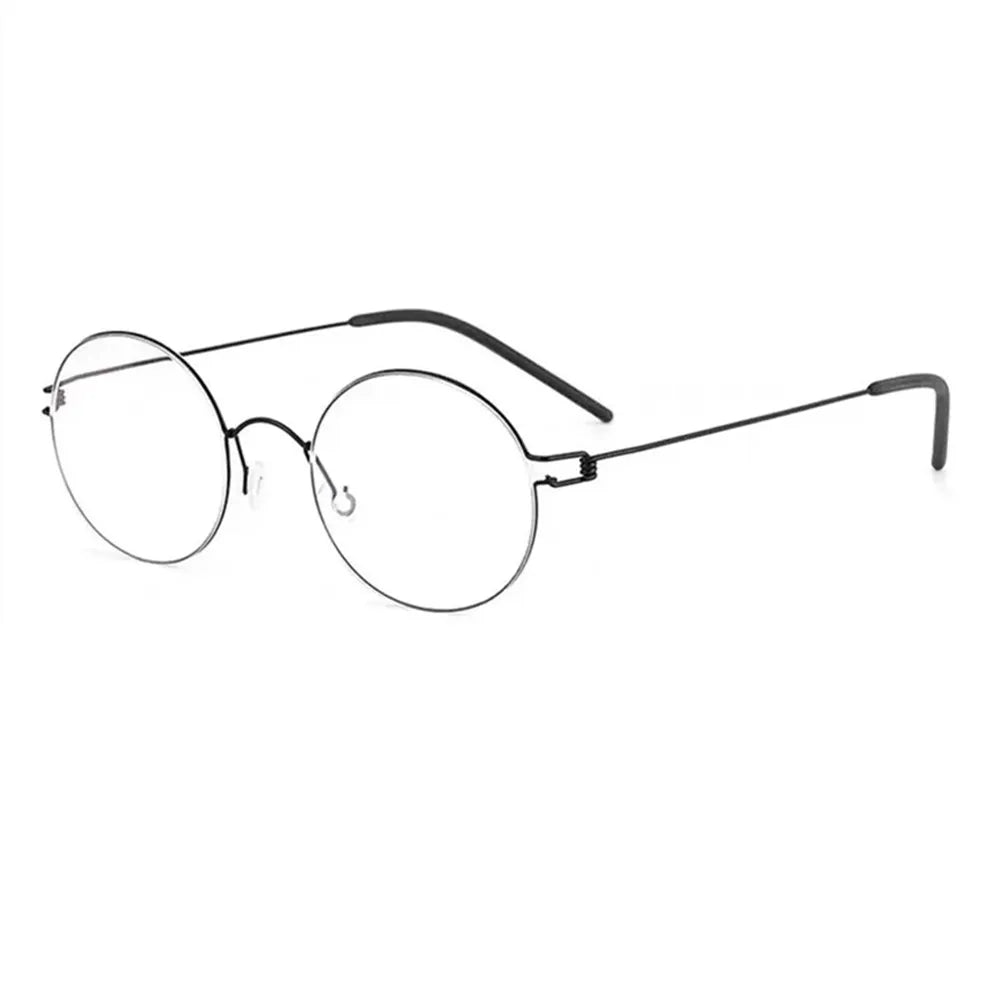 Aimee Women's Full Rim Small Round Screwless Titanium Eyeglasses Frame 13018 - Lightweight & Durable for Work, Reading & Everyday Use