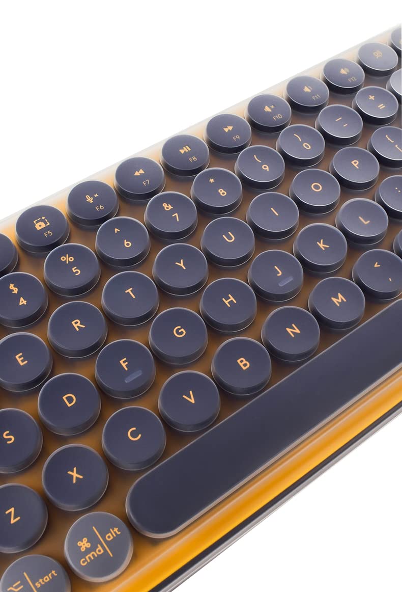 Logitech POP Keys Mechanical Wireless Keyboard Silicone Cover Protector - Clear, Anti-Dust & Waterproof Skin for Typing Comfort | Perfect for Home, Office & Travel Use