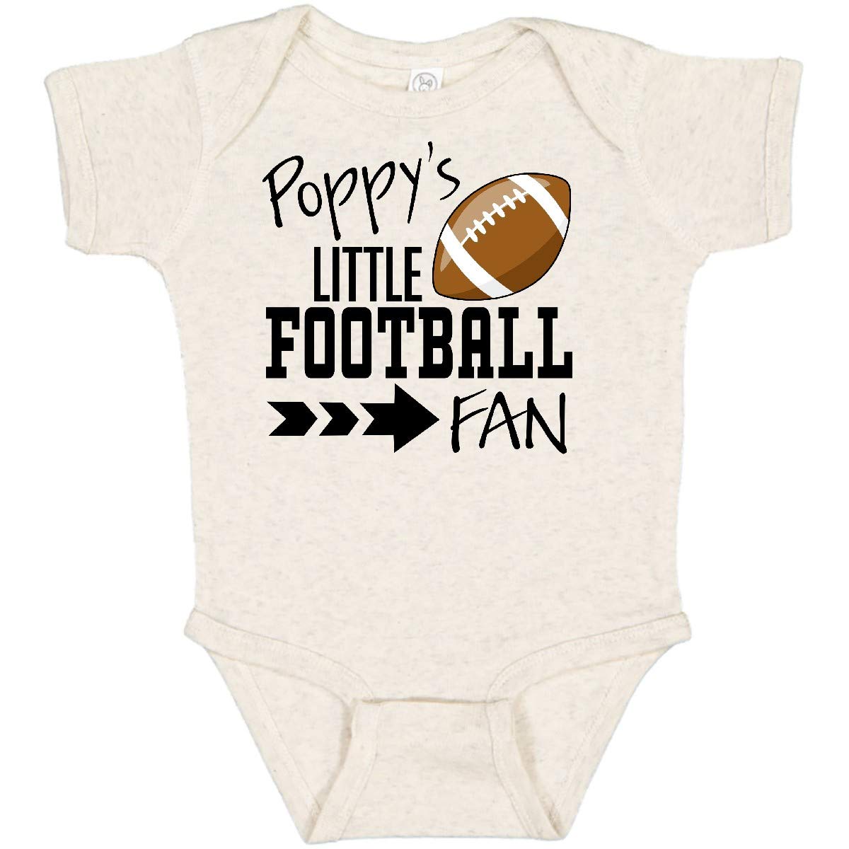 Inktastic Poppy's Little Football Fan Baby Bodysuit - Cute Infant Onesie for Football Lovers - Perfect for Game Day, Family Photos & Baby Showers