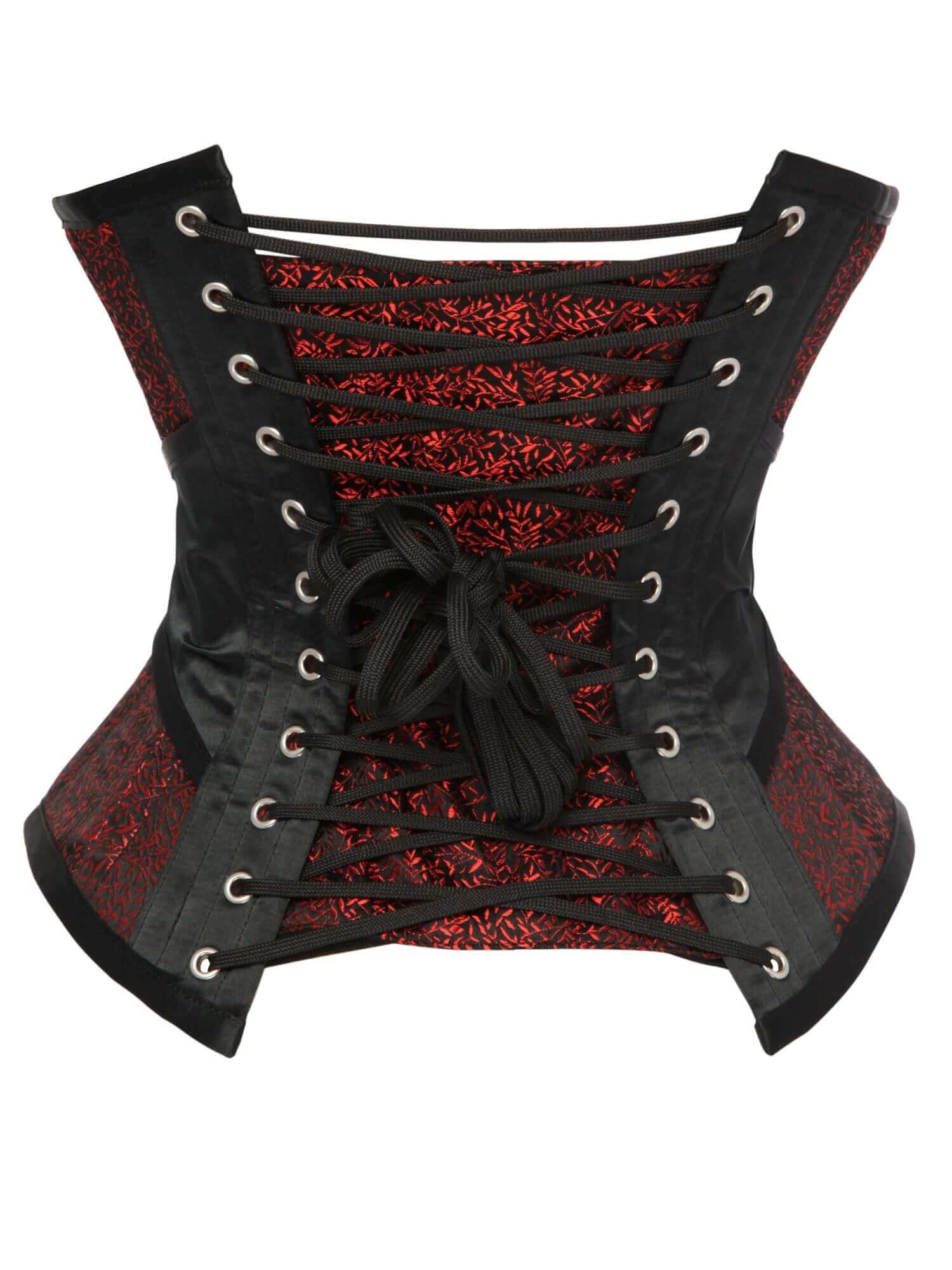 Playgirl Faith Wisp Waist Training 24 Bone Corset - Brocade & Satin Shapewear for Women | Perfect for Waist Cincher, Cosplay, Burlesque & Special Occasions