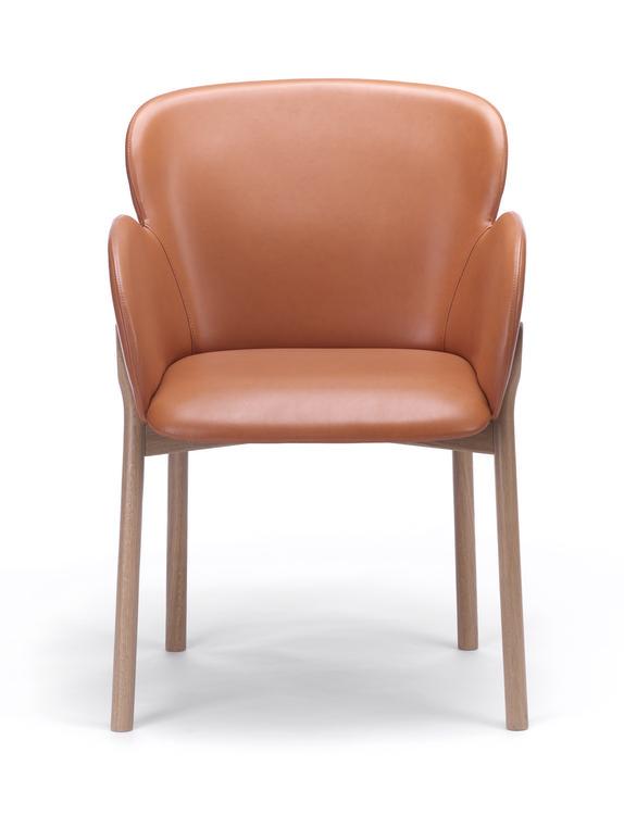 Ton Ginger Armchair - Mid-Century Modern Lounge Chair for Living Room, Office & Reading Nook | Comfortable Upholstered Accent Chair with Wooden Legs