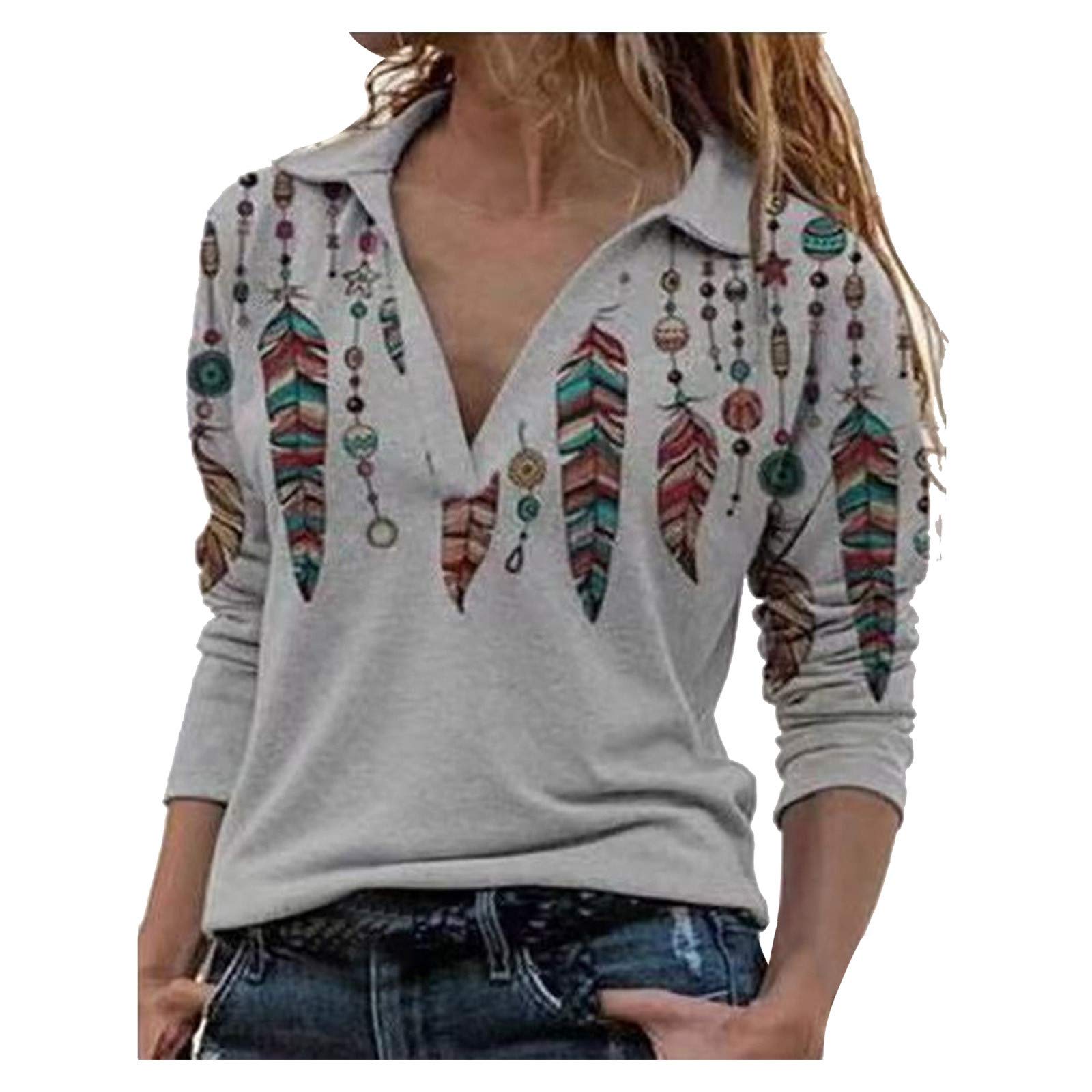 Women's Lace Crochet Pom Pom Crewneck Long Sleeve Blouse - Flowy Casual T-Shirt Top for Women - Perfect for Boho Outfits, Date Nights & Fall Layering