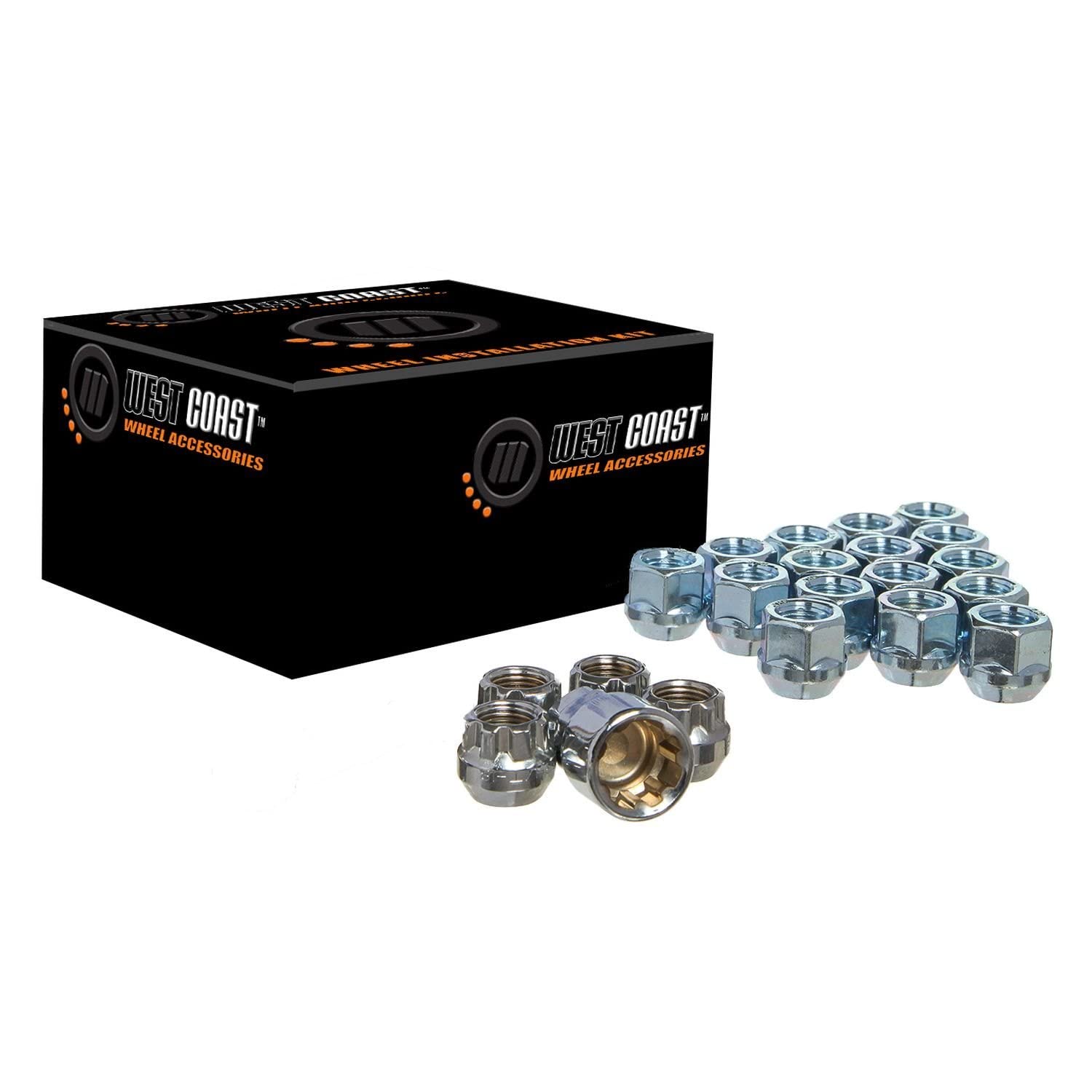 14X1.5 Chrome Lug Nuts Kit - 3/4