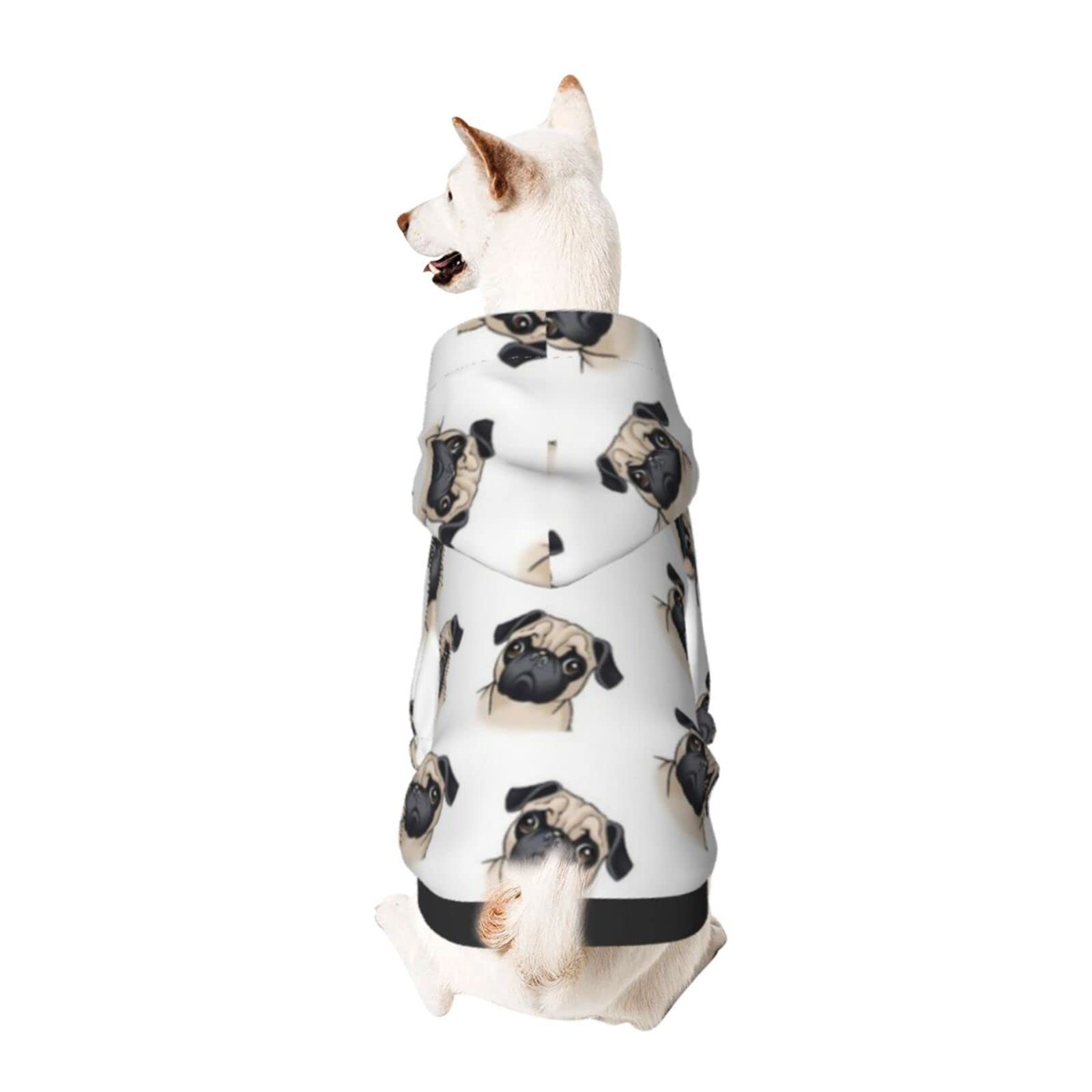 Pug Dog Hoodie - Cozy Winter Puppy Sweater with Hat & Pullover for Small Dogs | Perfect for Cold Weather Walks & Indoor Lounging