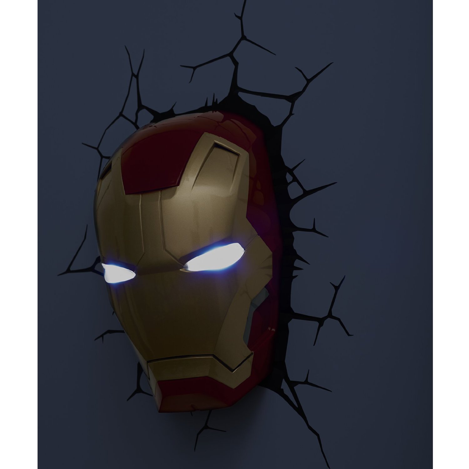 Marvel Avengers Iron Man Mask 3D LED Light - Glowing Superhero Cosplay Mask for Halloween, Comic Con & Collectors - Perfect for Kids and Adults