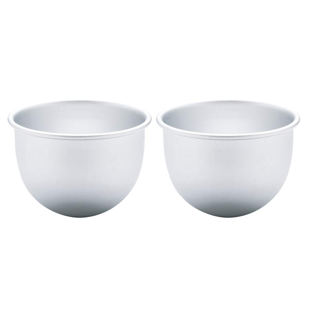 Hemisphere Cake Pan Set - 2 Pack Aluminum Baking Molds for Sphere Cakes, Bomb Cakes, Doll Dress Cakes & Chocolate Cupcakes - Perfect for Birthday Parties, Wedding Desserts & Professional Baking