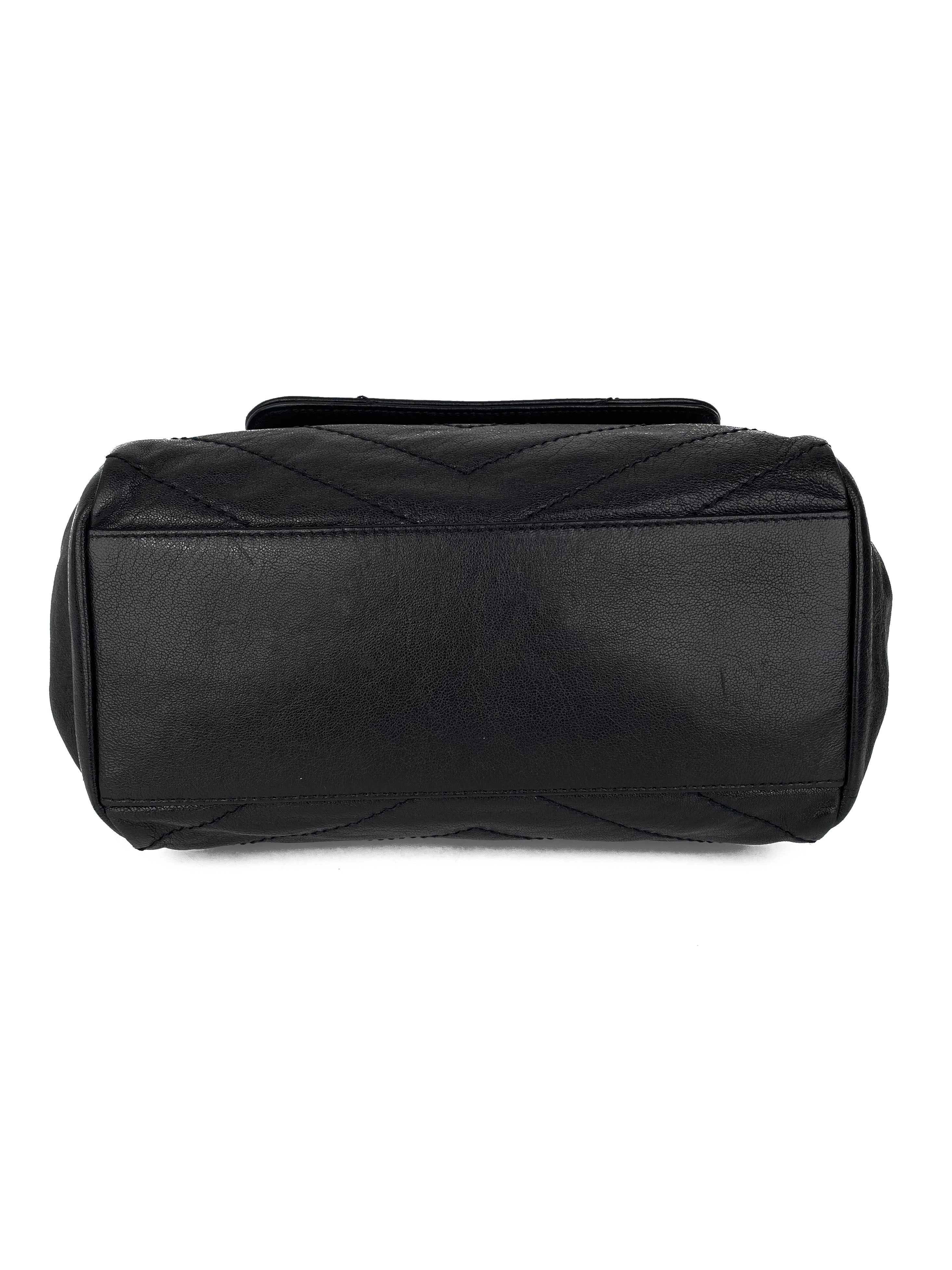 Saint Laurent Black Crinkled Leather Nolita Bag - Luxury Designer Handbag for Women | Perfect for Evening Events, Parties & Date Nights