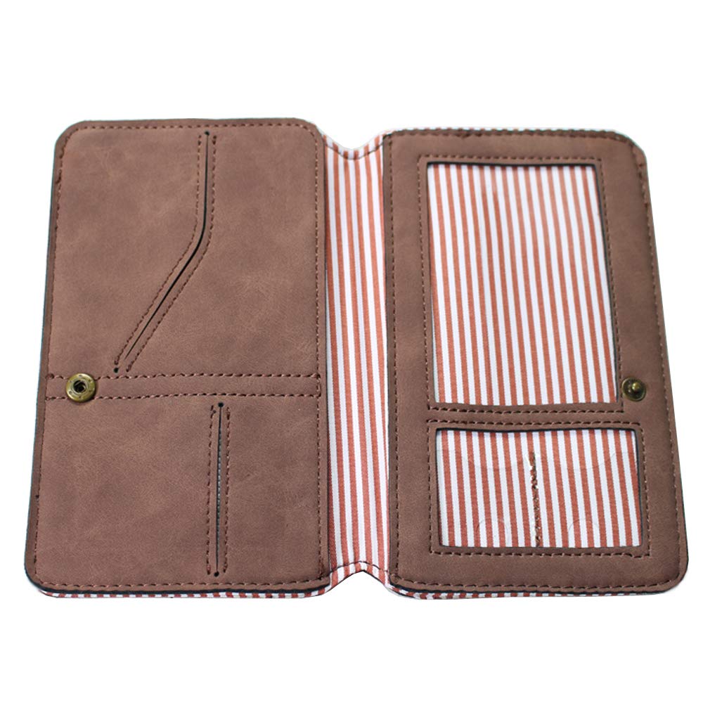 NOTY 3.0 RFID Blocking Travel Wallet - Premium Canvas Passport Holder & Credit Card Organizer for Men & Women (Brown) - Perfect for Air Travel, Business Trips & Daily Use