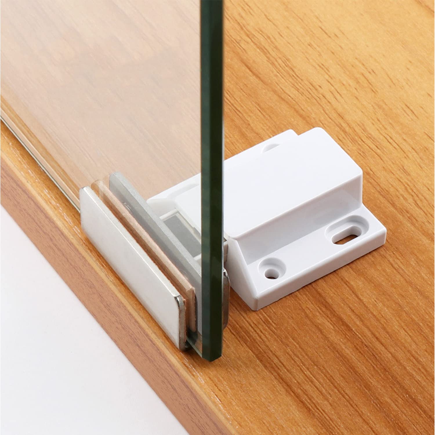 MroMax Adjustable Glass Door Hinges Clamp - Stainless Steel Cabinet Pivot Hinge Clip for 5-8mm Thickness Glass (2pcs) - Perfect for Shower Doors, Display Cabinets & Glass Furniture