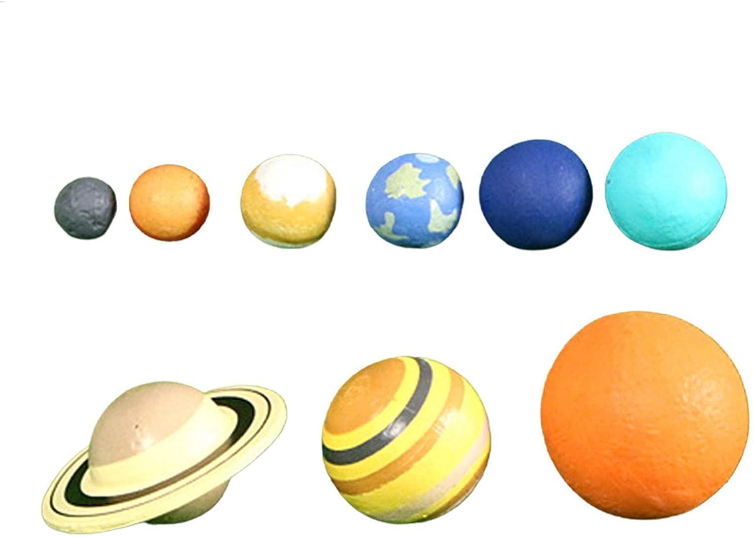 9-Piece Solar System Stress Balls Set - Anti Stress Squishy Planets for Kids & Adults - Educational Astronomy Toy, Space Party Favors - Perfect for Classroom Learning, Birthday Gifts & Stress Relief