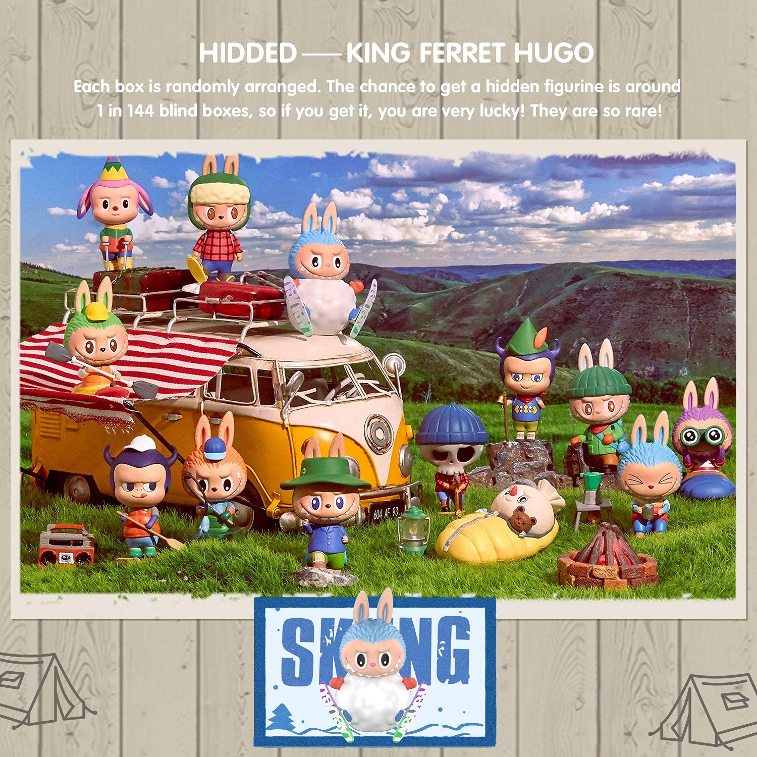 Labubu Camping Series Blind Box Collection - 12PC Cute Kawaii Art Toy Figures for Christmas, Birthday & Holiday Gifts | Popular Collectible for Anime Fans, Home Decor & Party Favors