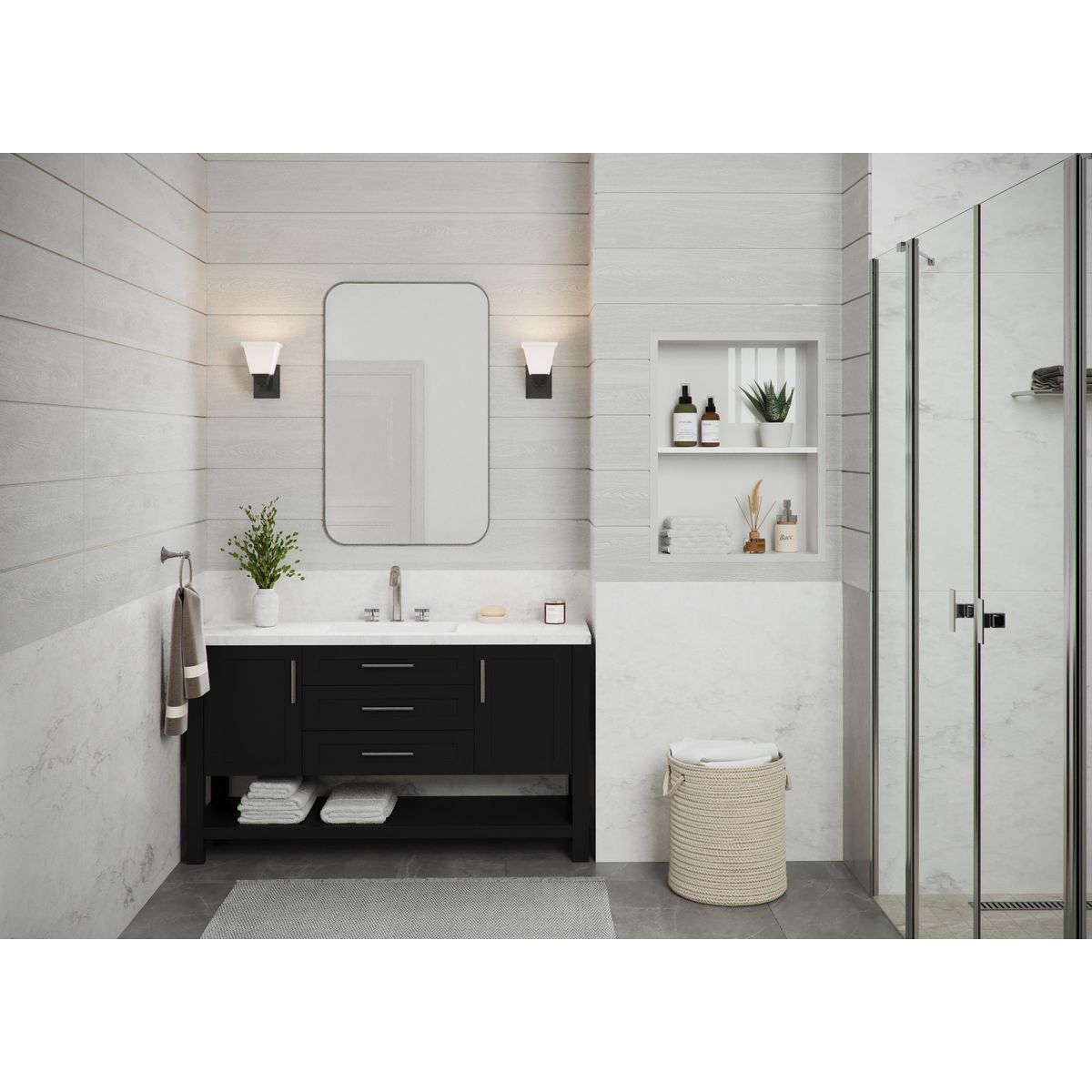 Clifton Heights Collection One Light Bath & Vanity Fixture - Elegant Modern Bathroom Lighting for Vanity Mirror & Sink Area - Perfect for Home, Hotel & Spa Decor
