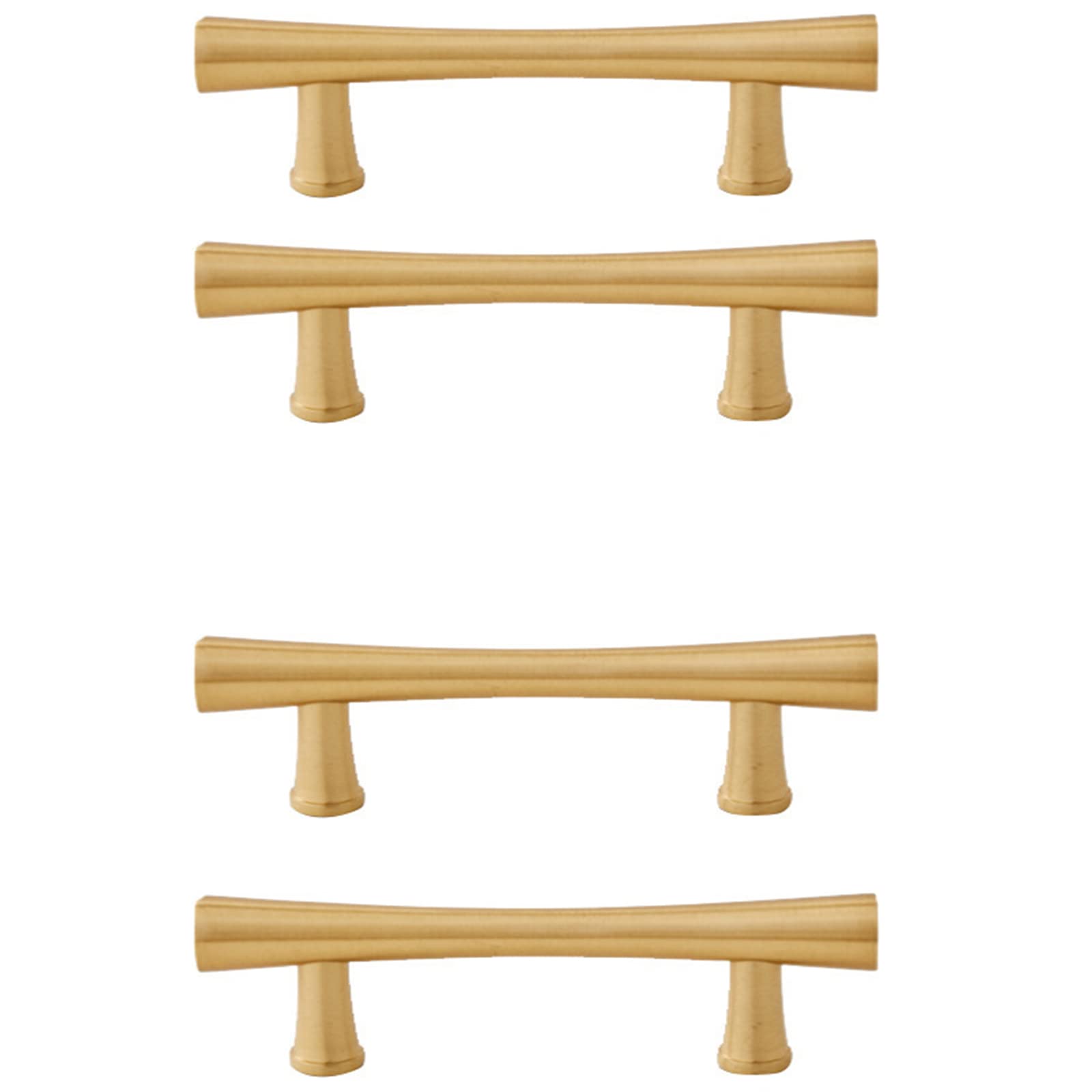 Premium Solid Square Cabinet Handles - Gold Drawer Pulls with Screws for Kitchen, Bathroom & Furniture Doors - Durable & Stylish Hardware Upgrade (A2)