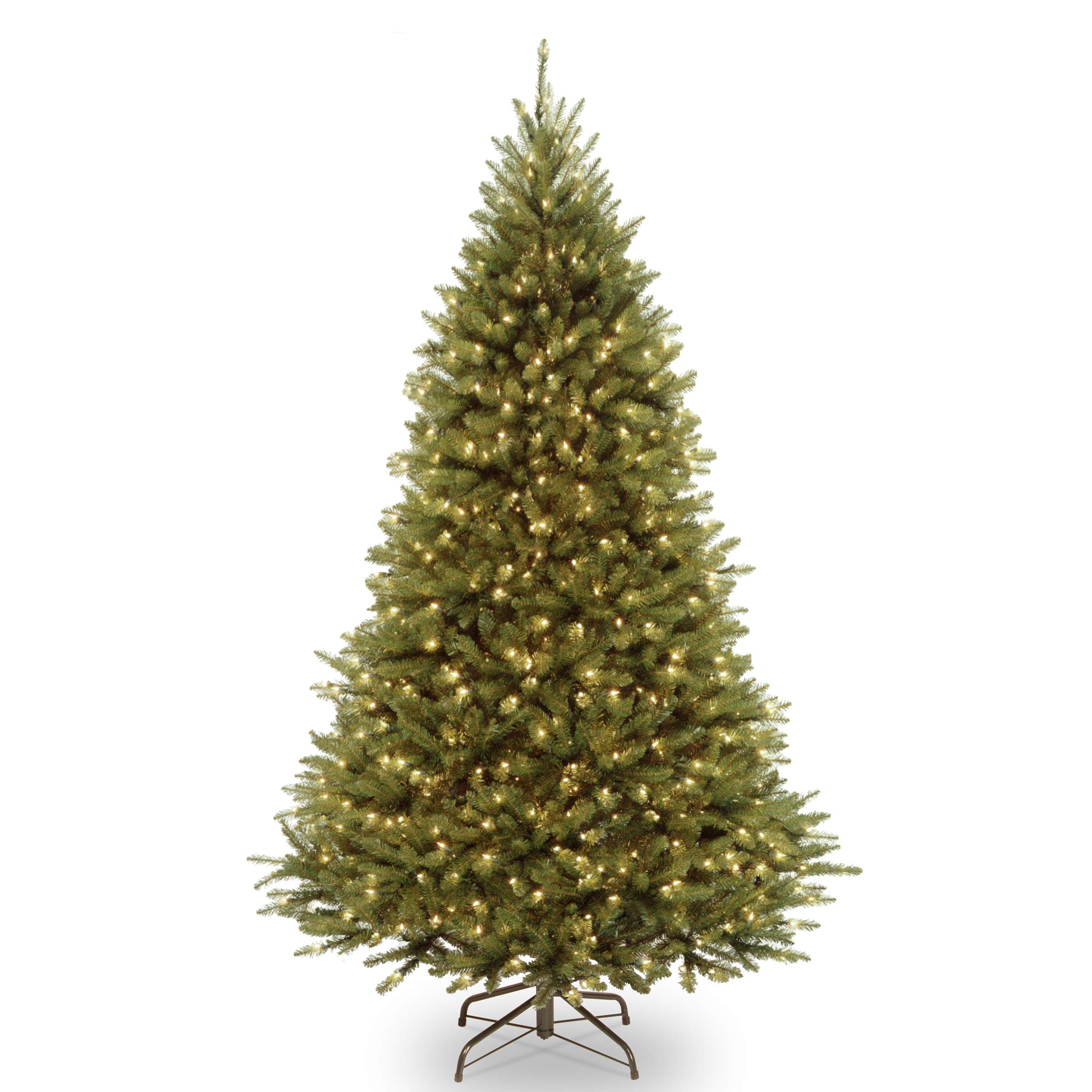 National Tree Company 7.5ft Kingswood Fir Artificial Christmas Tree with Dual Color LED Lights - Pre-Lit Green Holiday Tree Includes Stand | Perfect for Living Room, Office & Holiday Decorations
