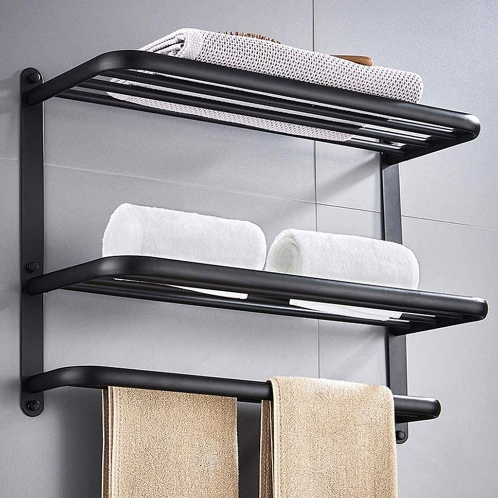 3-Tier Wall Mount Bathroom Shelf - Rustproof Space-Saving Storage Organizer for Shower, Toiletries & Towels - No Drilling Required (Perfect for Small Bathrooms & Apartments)