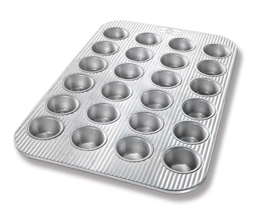 USA Pan Nonstick 24-Cup Mini Muffin Pan - Perfect for Baking Cupcakes, Muffins & Mini Desserts - Ideal for Parties, Holidays & Family Gatherings
