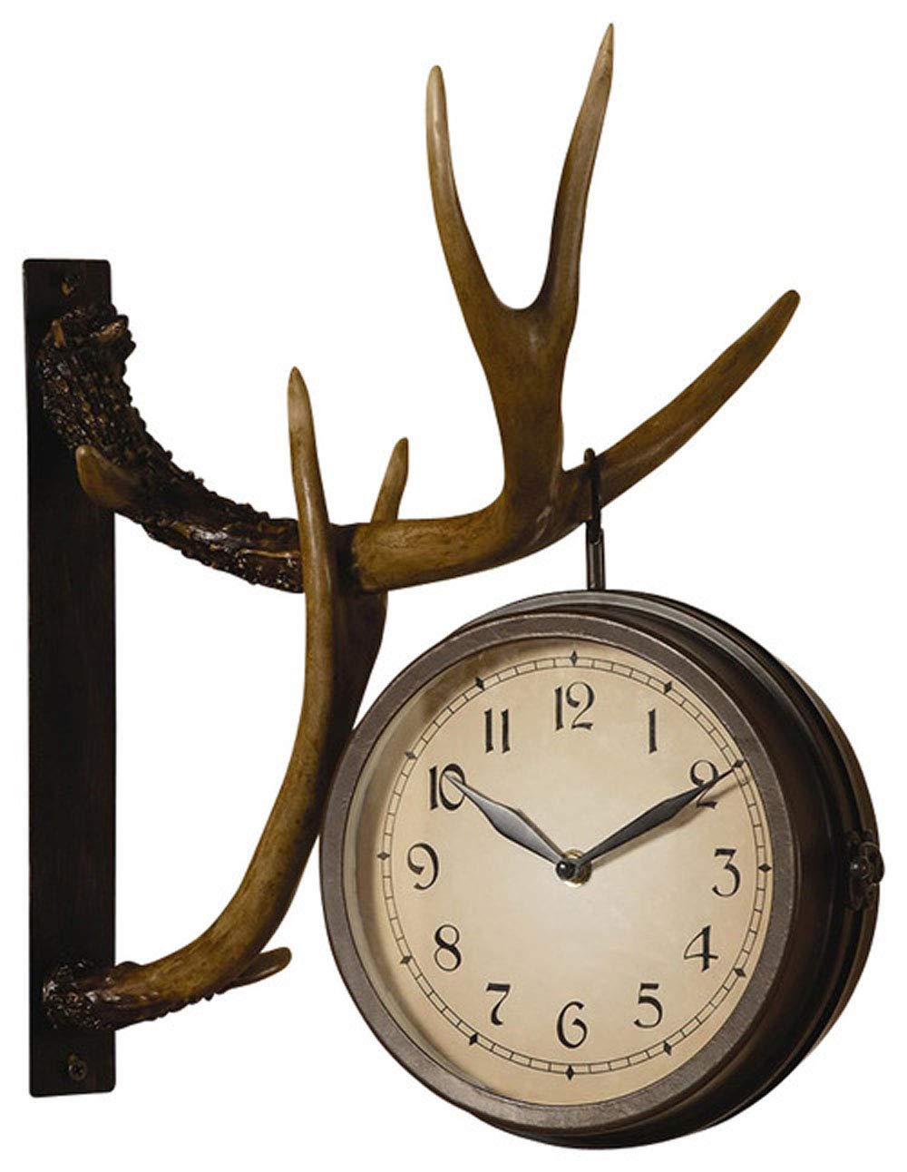BLACK FOREST DECOR Deer Park Clock - Handcrafted Wooden Cuckoo Clock with Moving Figures - Perfect for Home, Cabin & Office Decor