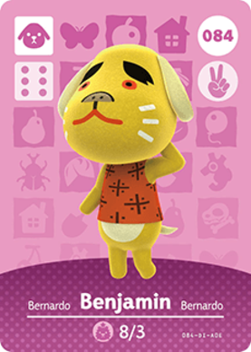 Benjamin Animal Crossing Amiibo Card - Series 1 Collectible Trading Card for Nintendo Switch | Perfect for Game Unlocks, Character Collection & Multiplayer Gaming