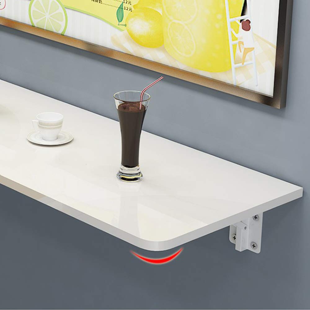 Wall-Mounted Folding Table - Space Saving Narrow Table for Home, Restaurant, Bar & Kitchen (30cm/40cm Wide, 100cm/140cm Long) - Perfect for Small Spaces, Coffee Shops & Dining Areas