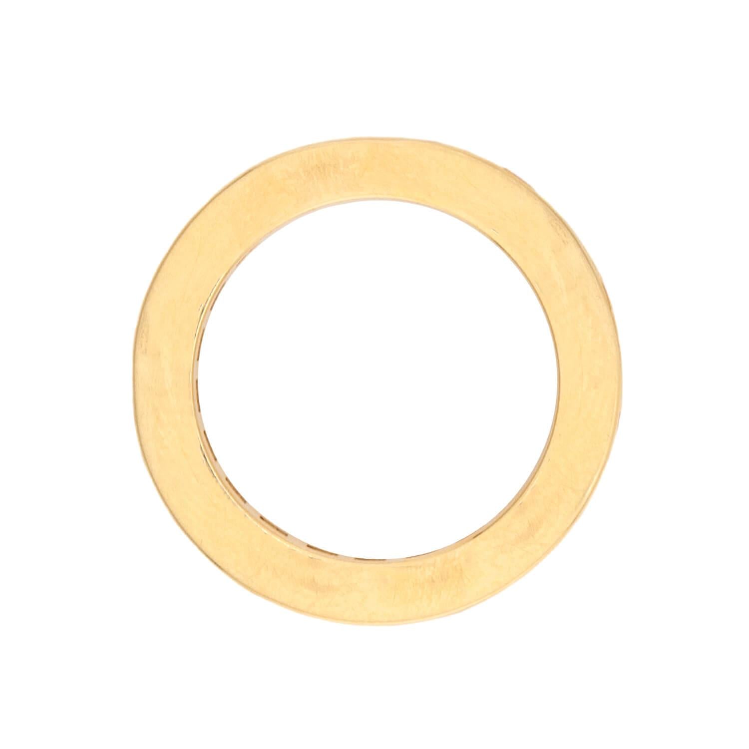 18K Yellow Sapphire Eternity Band Ring - Genuine Gold Wedding Ring for Women, Anniversary Gift, Bridal Jewelry for Special Occasions